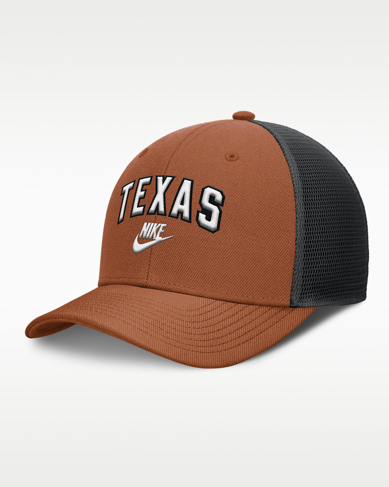Texas Legacy Arch Rise Men's Nike Dri-FIT College Trucker Adjustable Hat 1