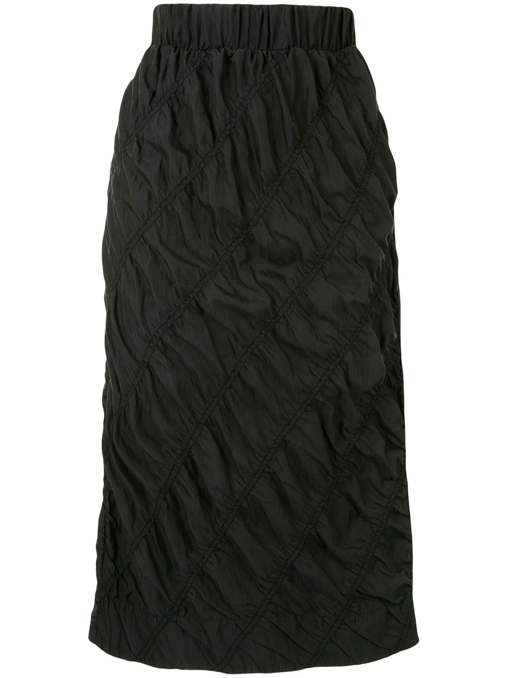 ruched mid-length skirt - 1