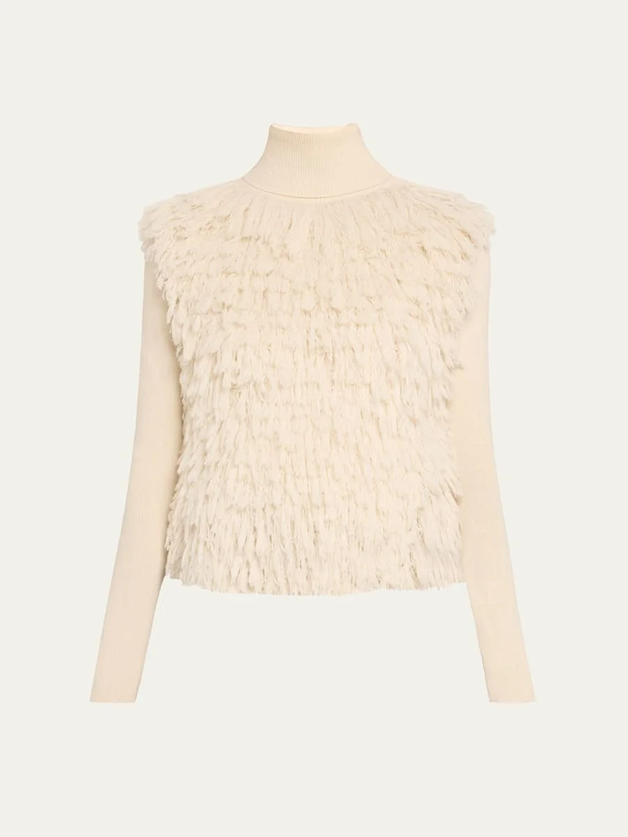 The Chapin Furry Knit Turtleneck Sweater - 1