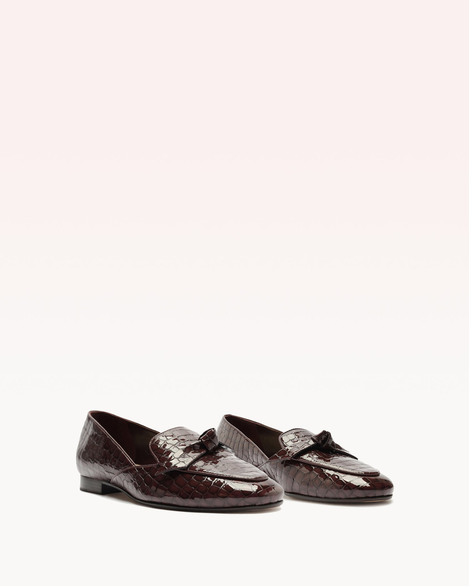 CLARITA BELGIAN CROCCO LOAFER CHERRY LACQUER - 2