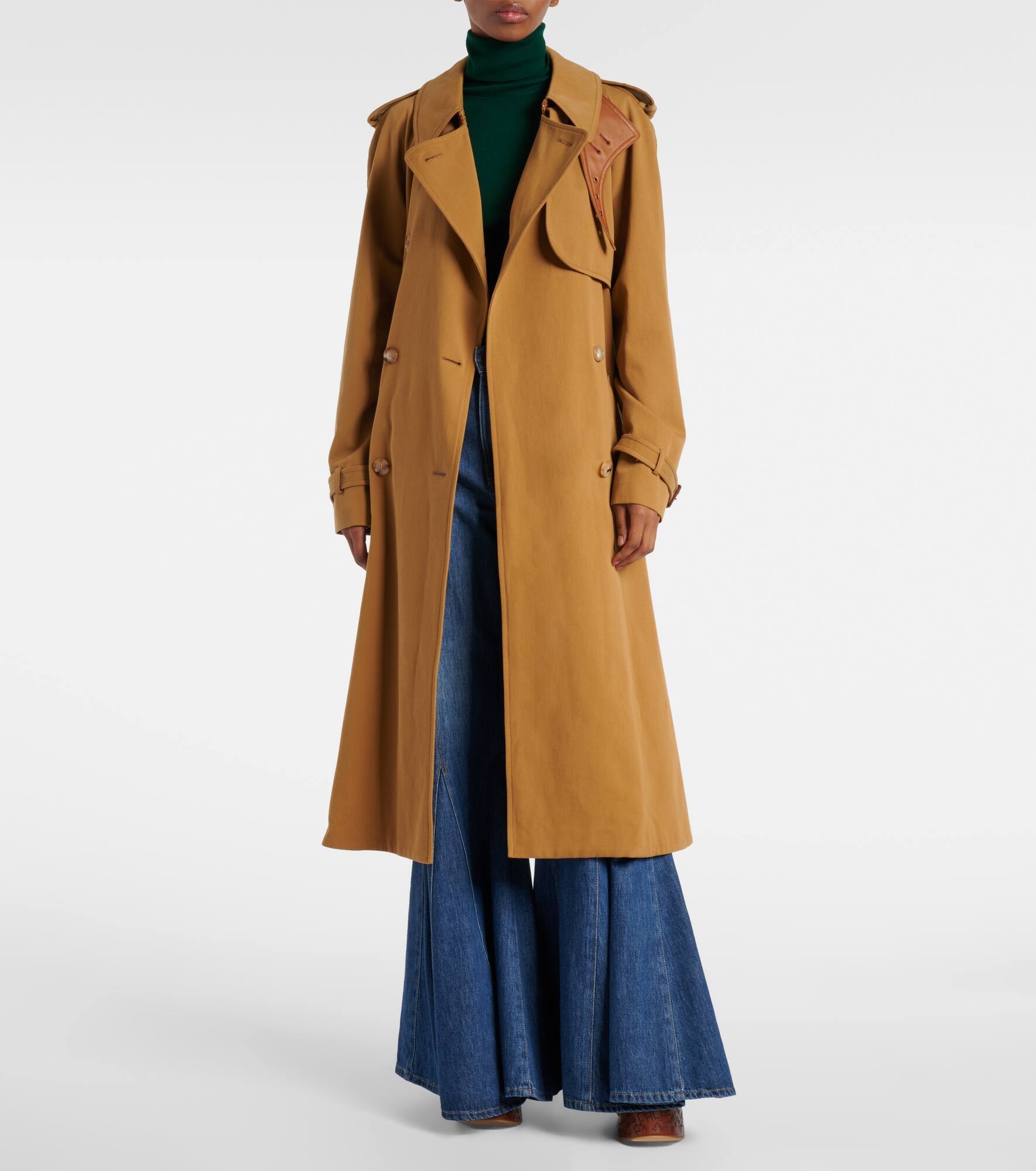 Cotton gabardine trench coat - 2