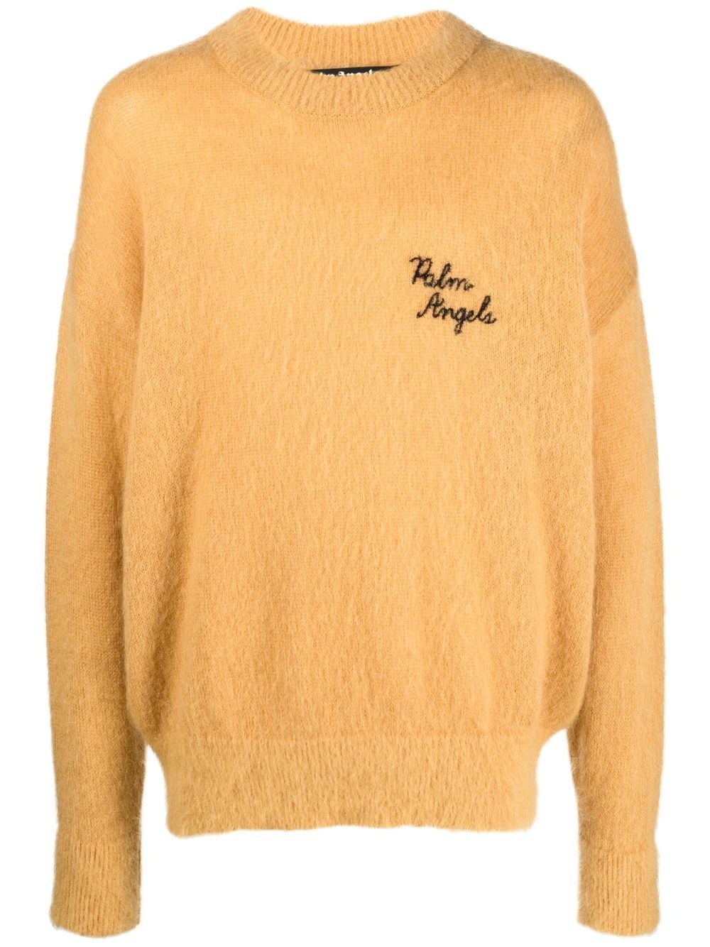 palm-motif crew-neck jumper - 1