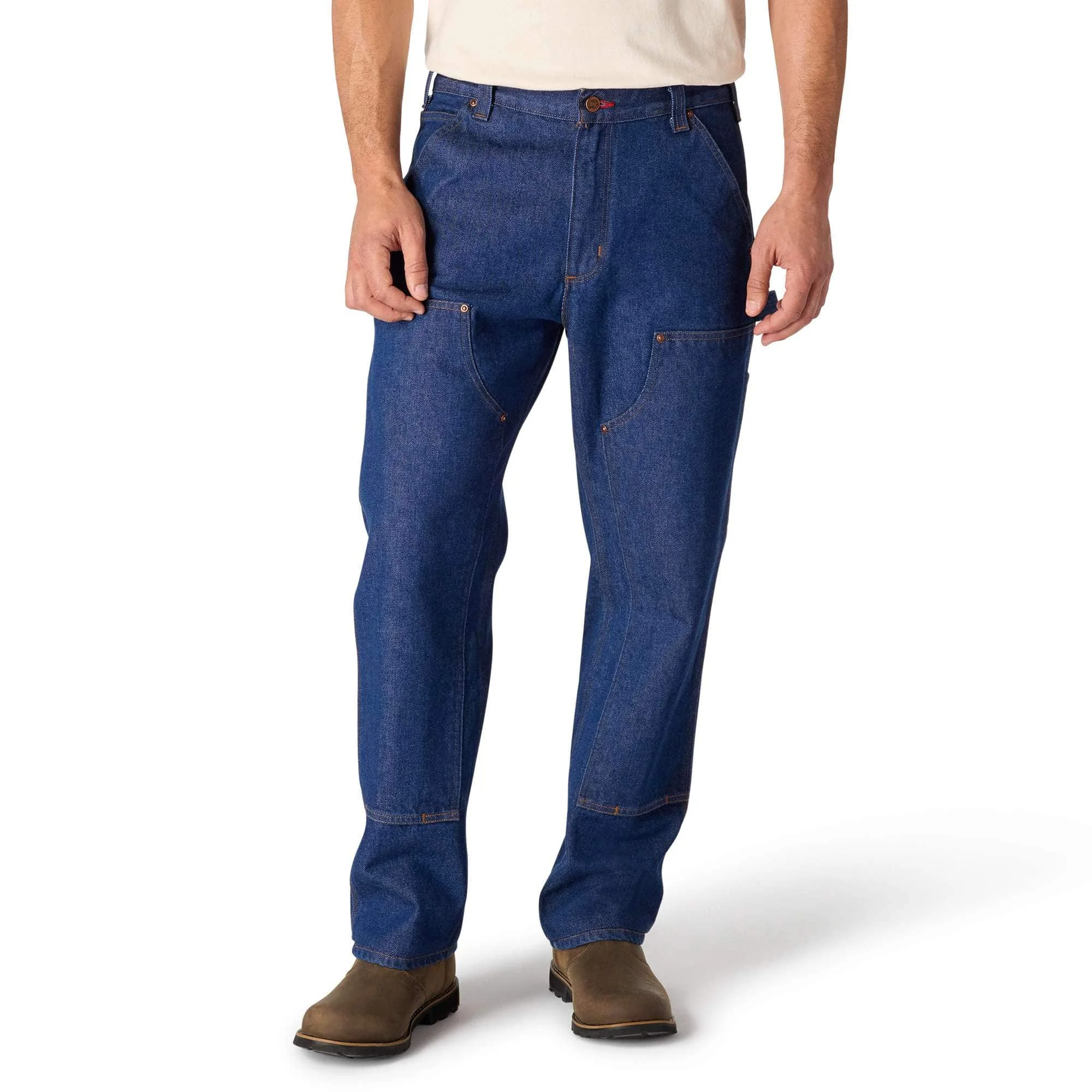 Crafted Series Loose Straight Double-Front Denim Dungaree - 1