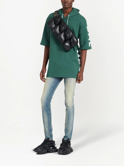 Balmain short-sleeved cotton hoodie outlook