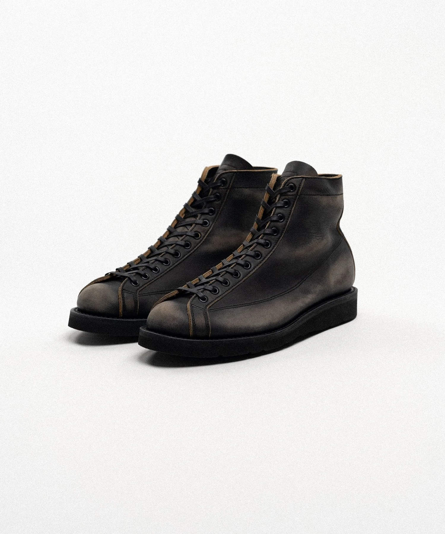 BROTHER BRIDGE × KAMIYA "HENRY" Distressed Monkey Boots - 1