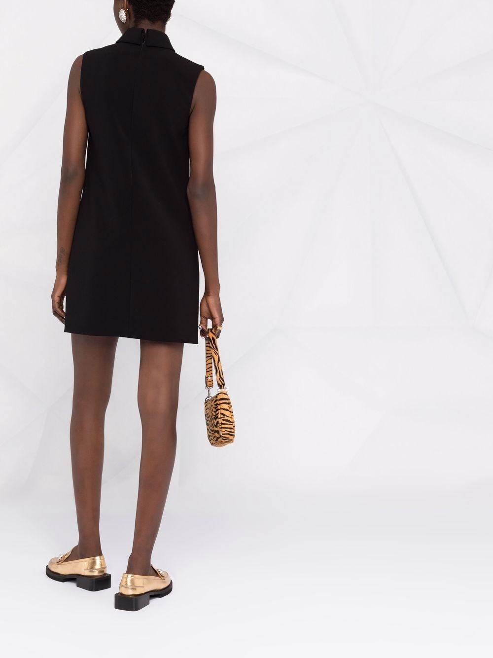 button-embellished sleeveless dress - 4