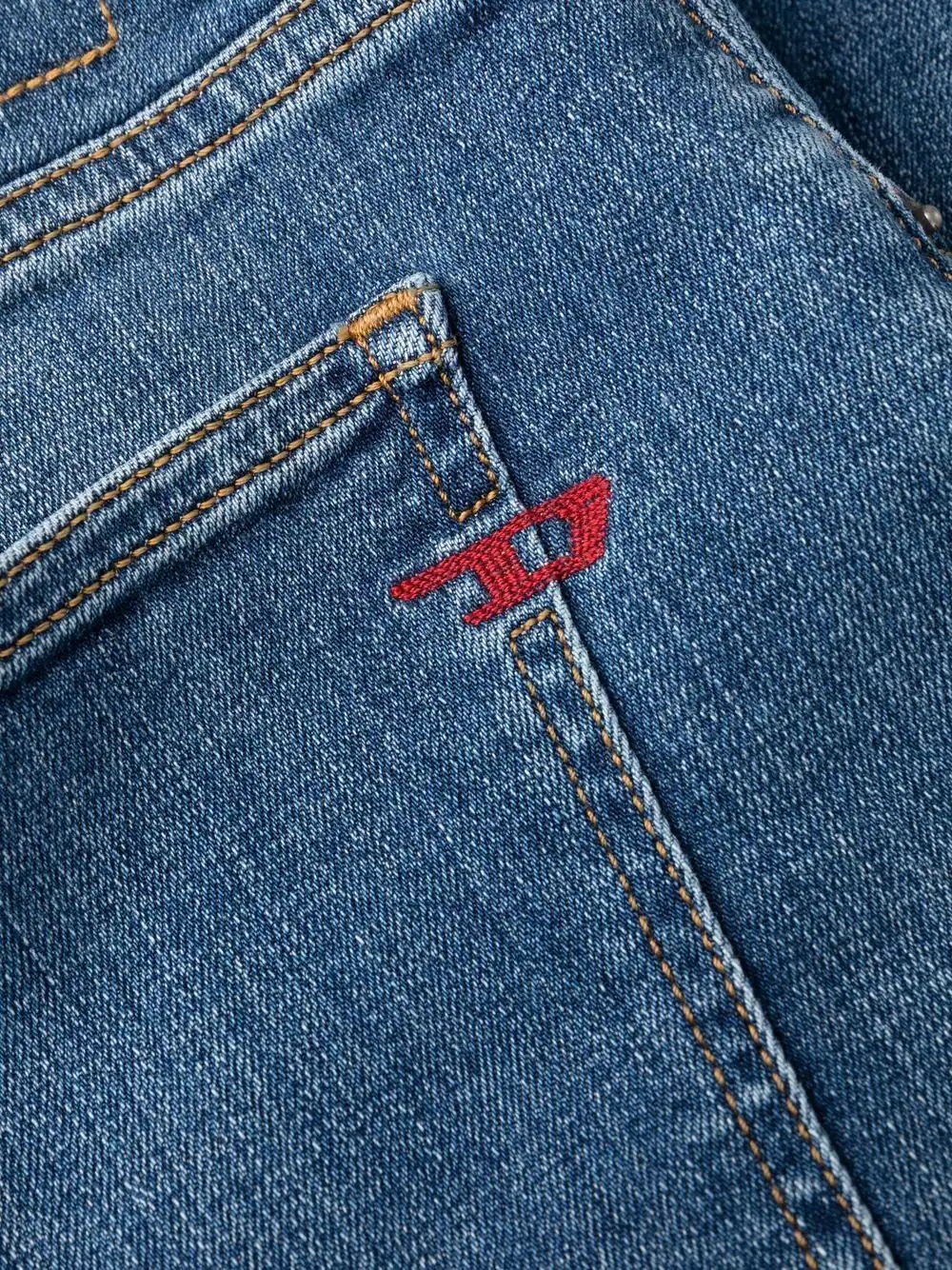 slim-cut washed jeans - 7