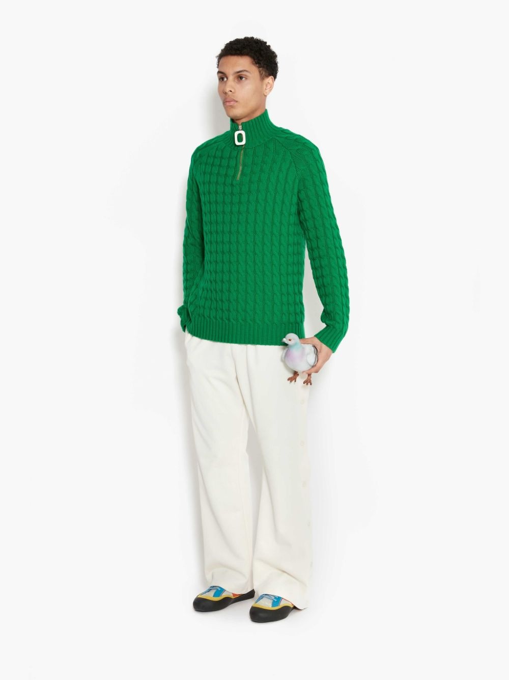 Henley cable-knit jumper - 3