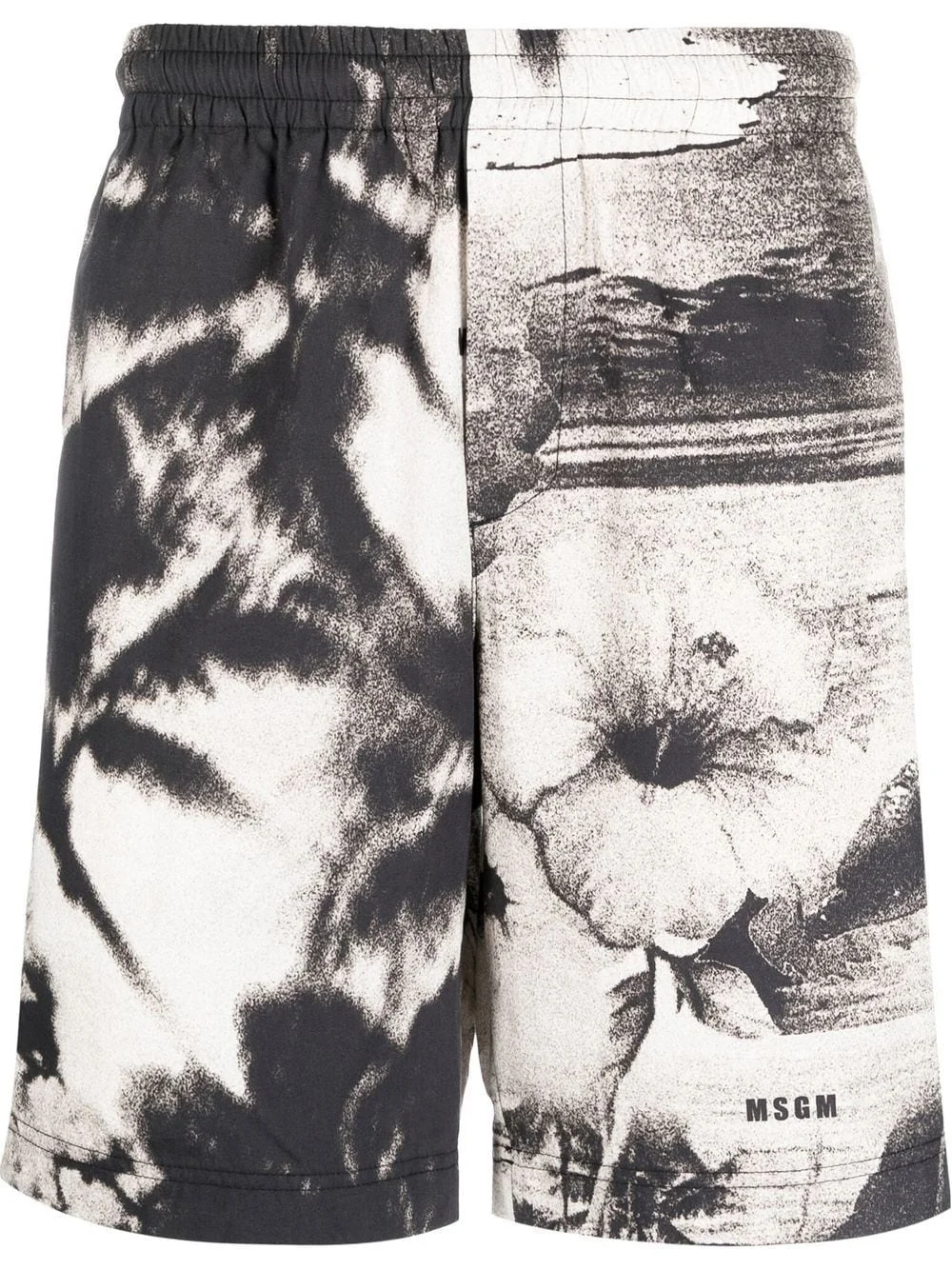 graphic-print track shorts - 1