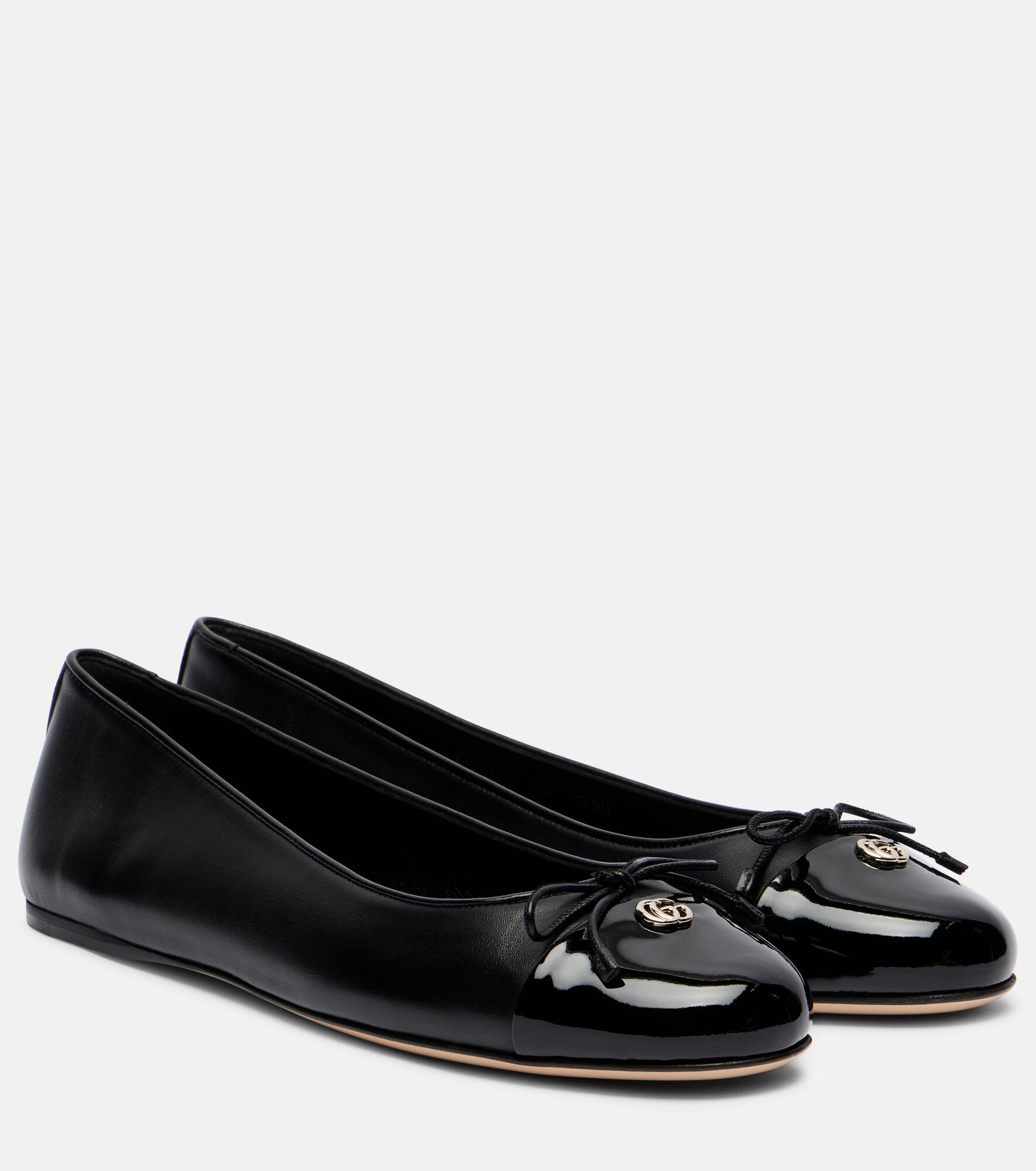 Double G leather ballet flats - 1