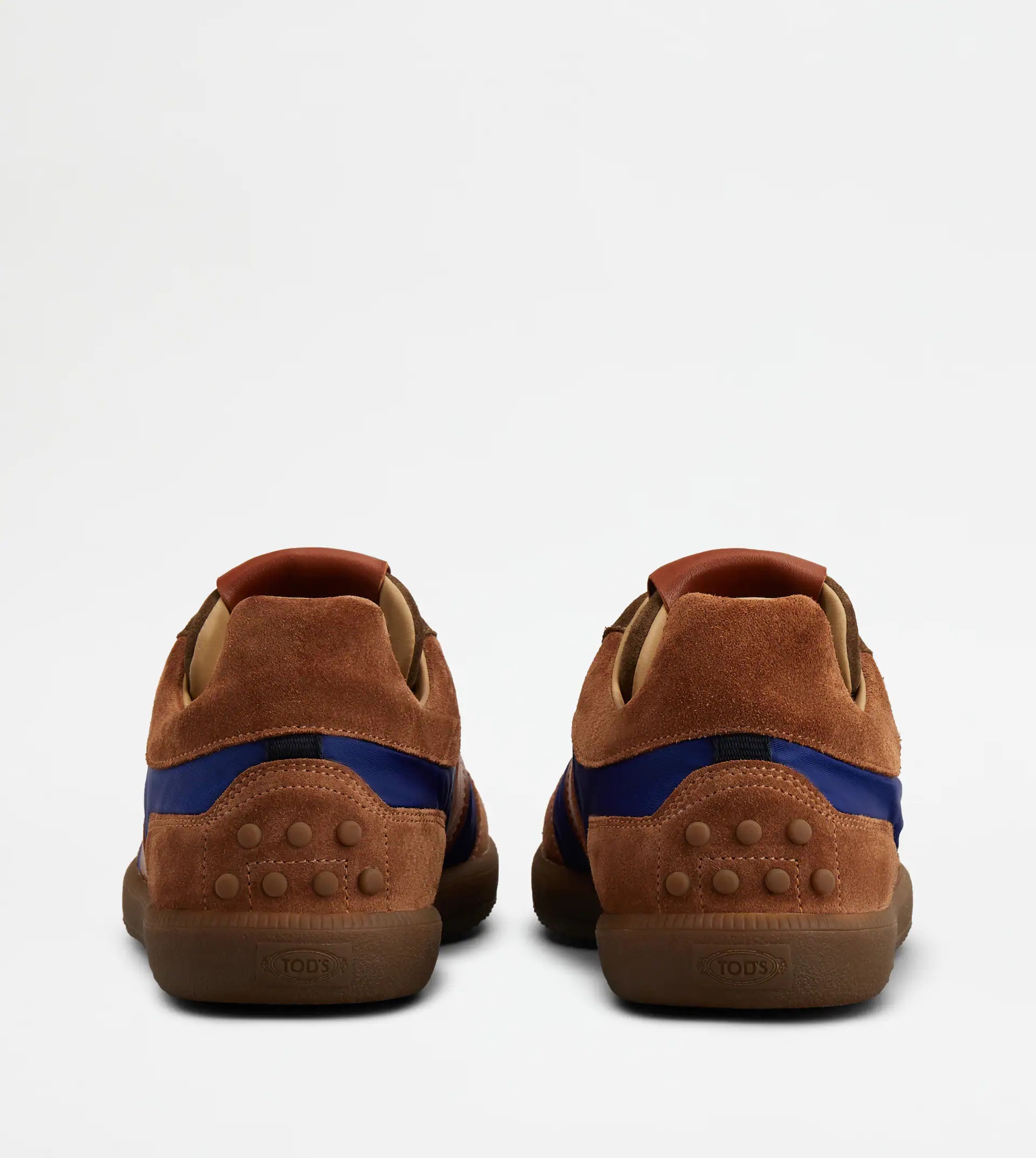 TOD'S TABS SNEAKERS IN SUEDE AND FABRIC - BROWN, BLUE - 3