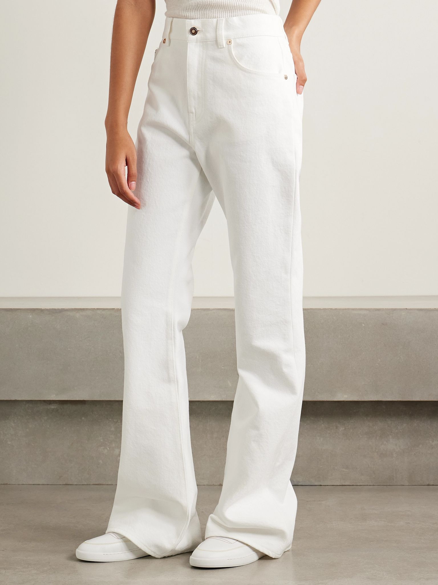 Willa high-rise bootcut recycled jeans White - 3