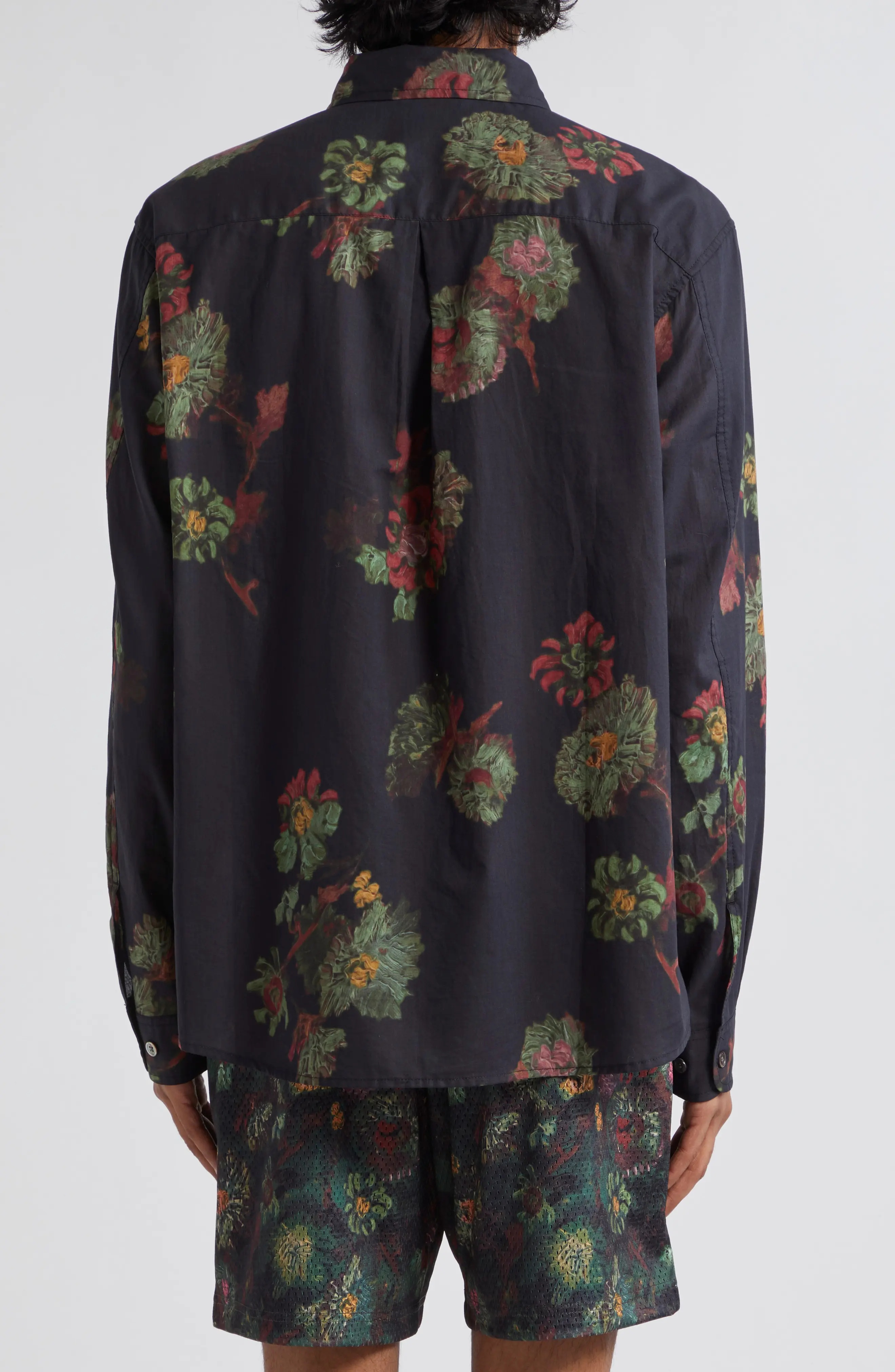 Cloak Floral Print Cotton Button-Up Shirt - 3