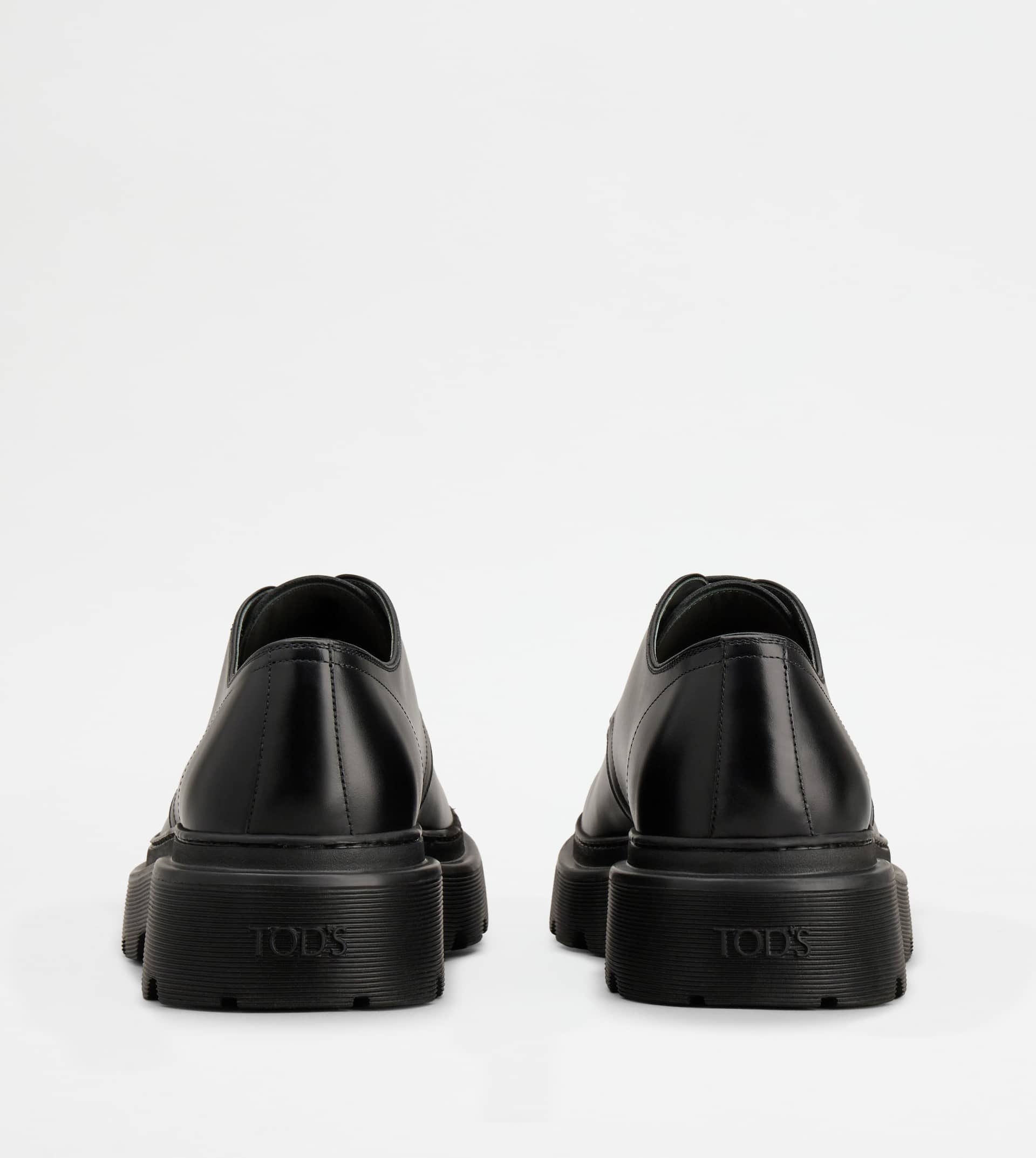 LACE-UPS IN LEATHER - BLACK - 3