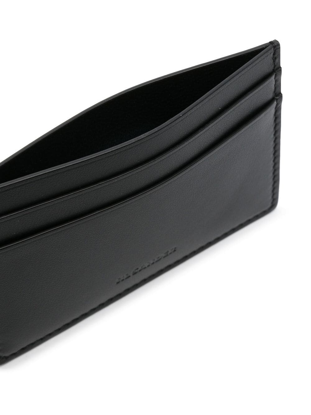 logo-print leather cardholder - 3