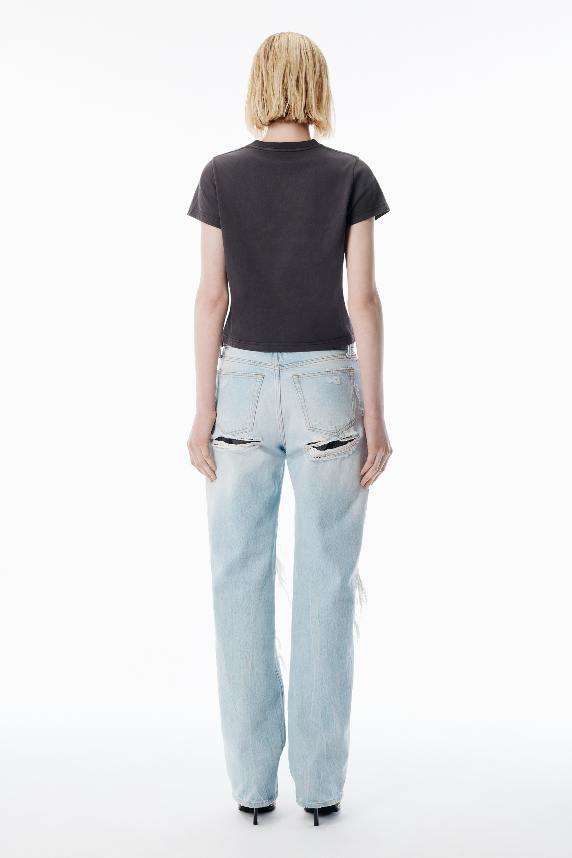 Washed Grey Jersey Tee - 4