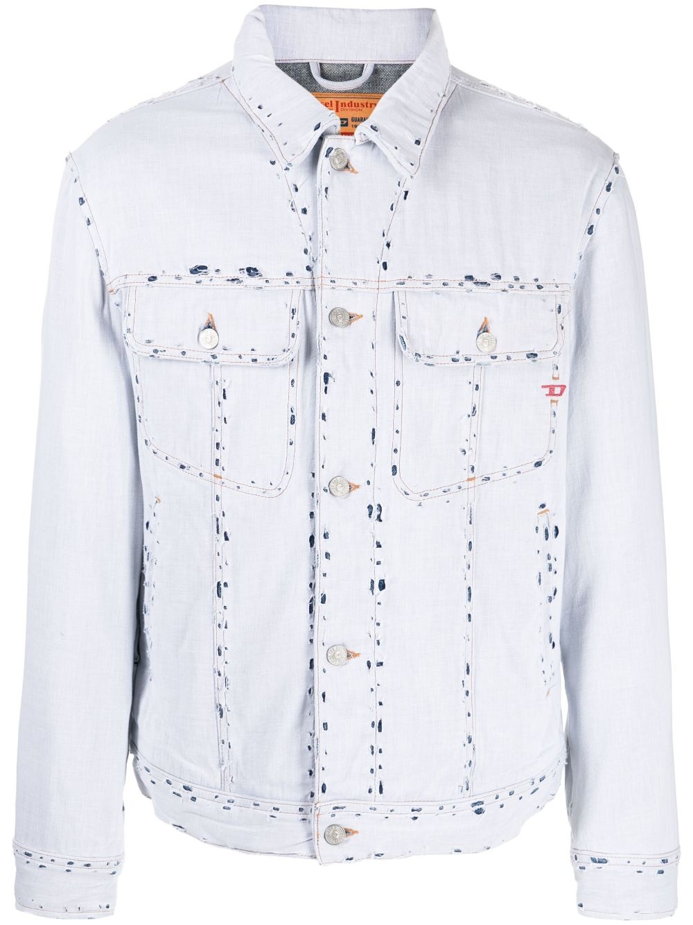 D-Barcy ripped denim jacket - 1