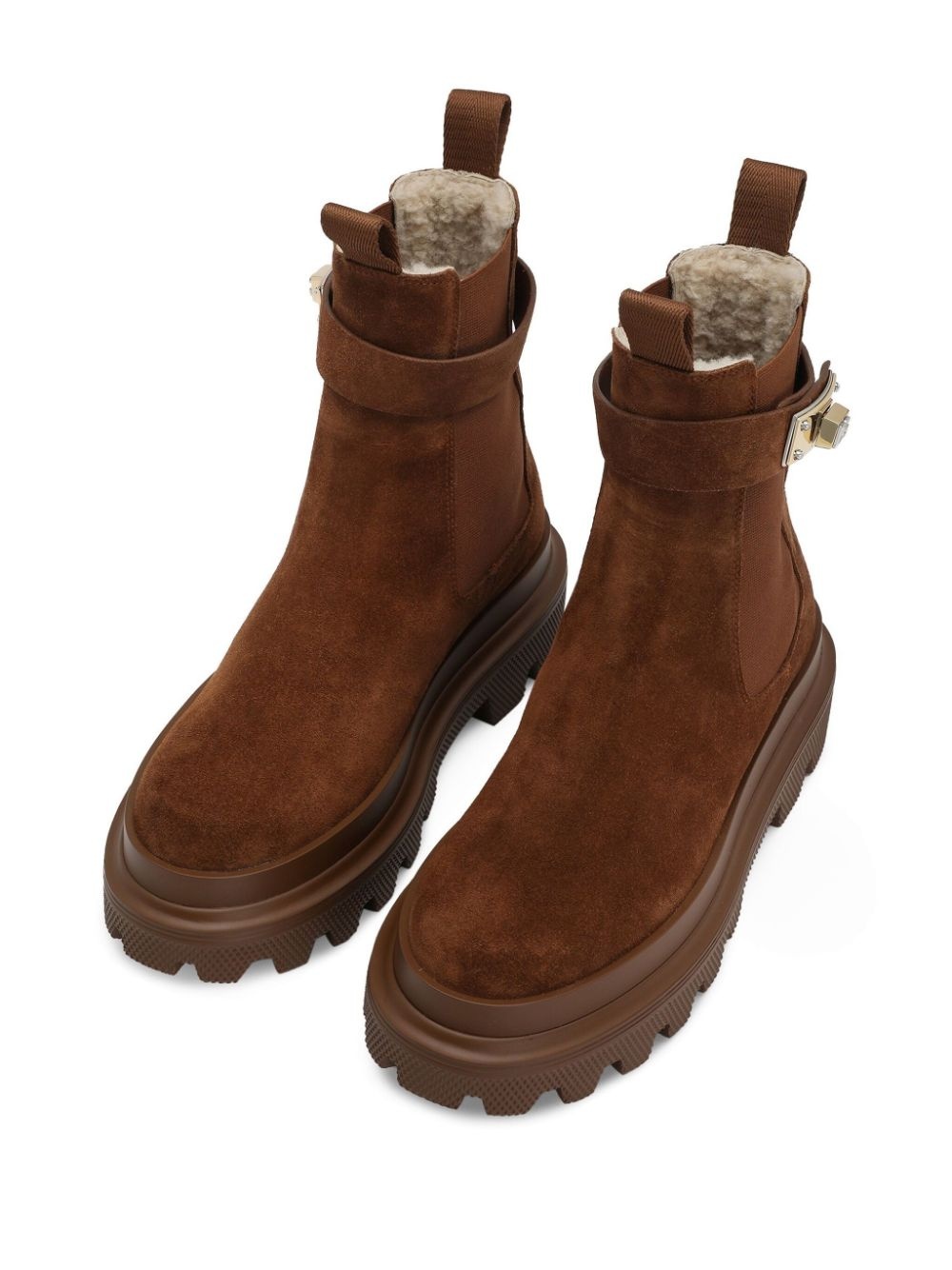 branded-strap ankle boots - 4