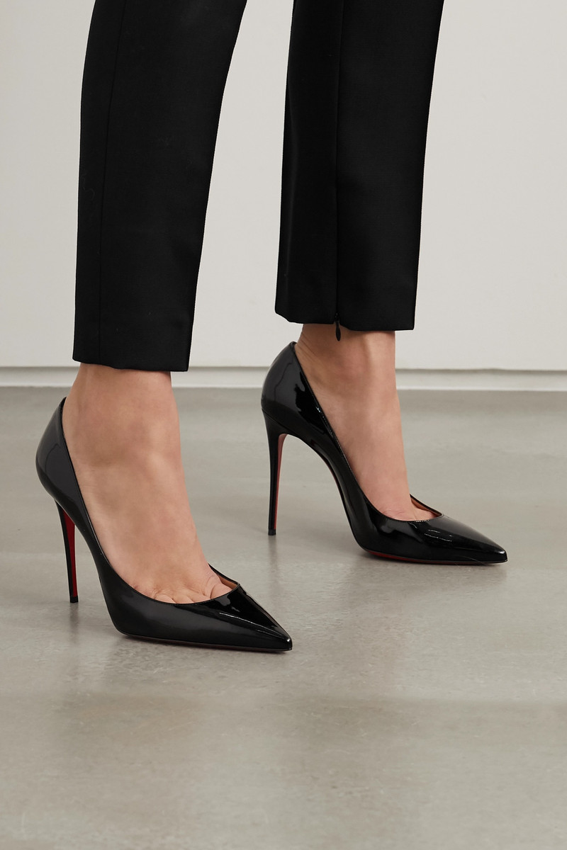 Christian Louboutin Kate 100 iridescent leather pumps outlook