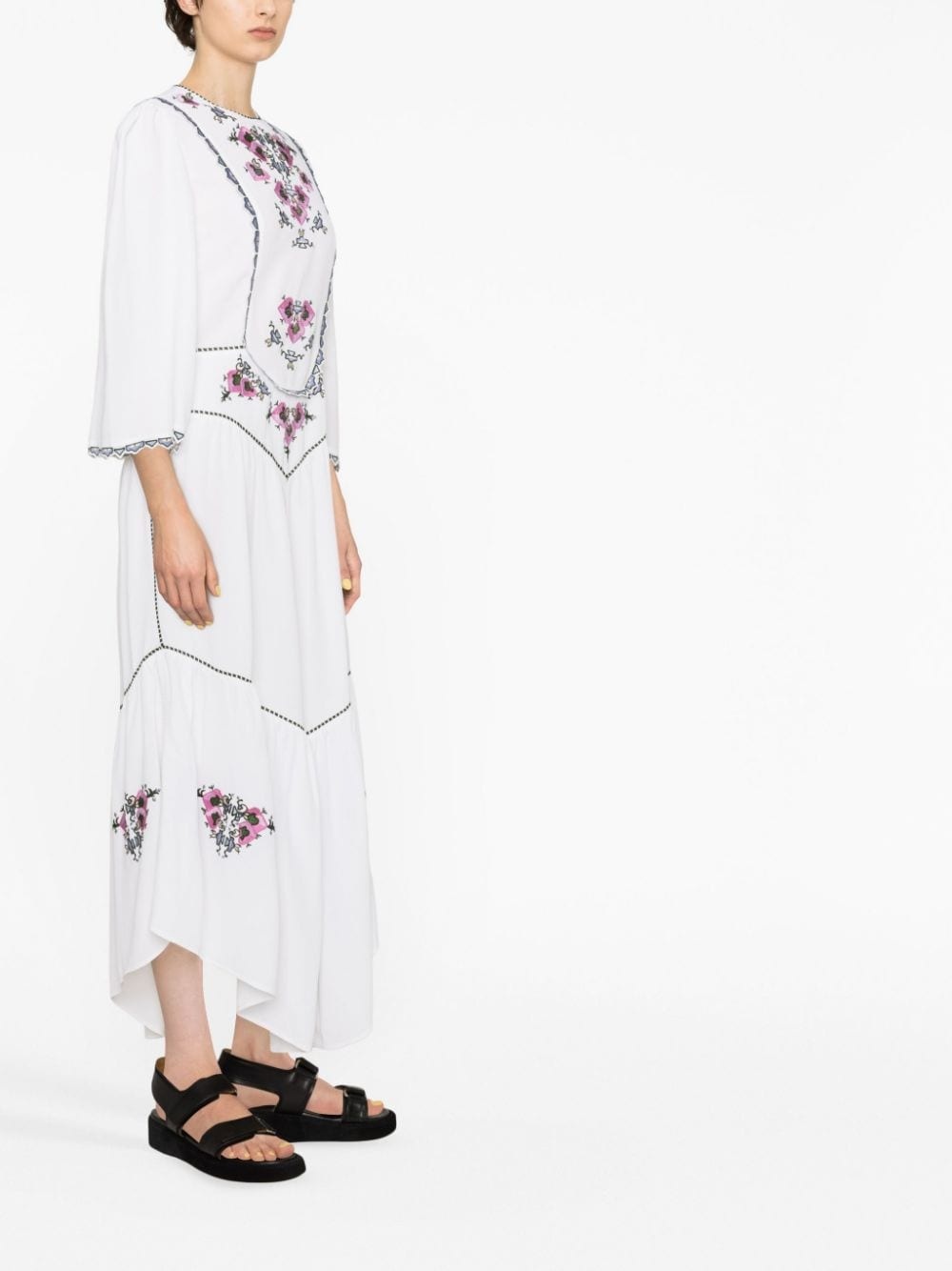 embroidered midi dress - 4