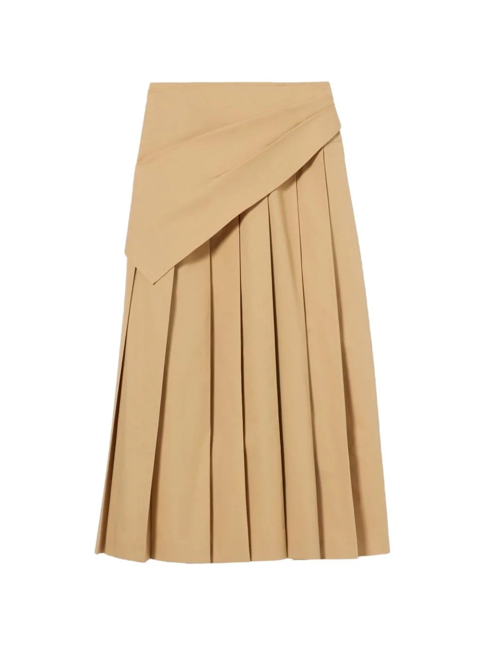 pleated wrap-style midi skirt - 1