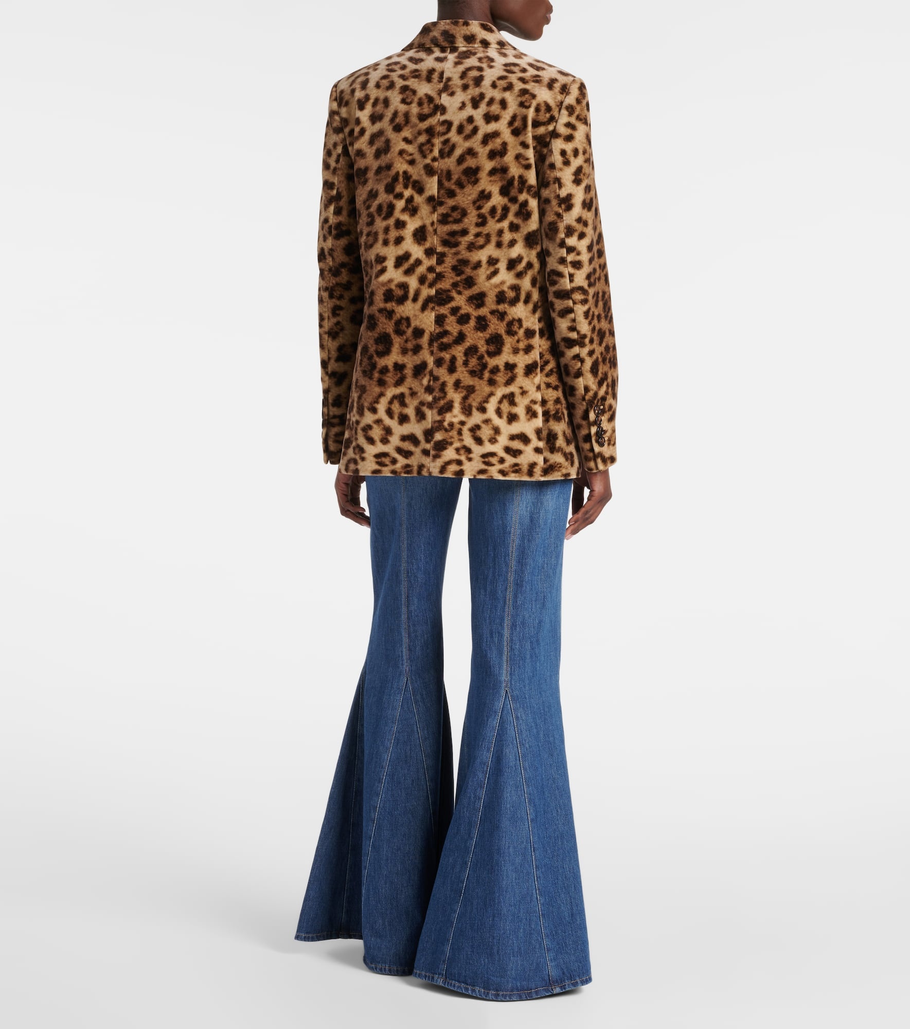 Leopard-print cotton blazer - 3