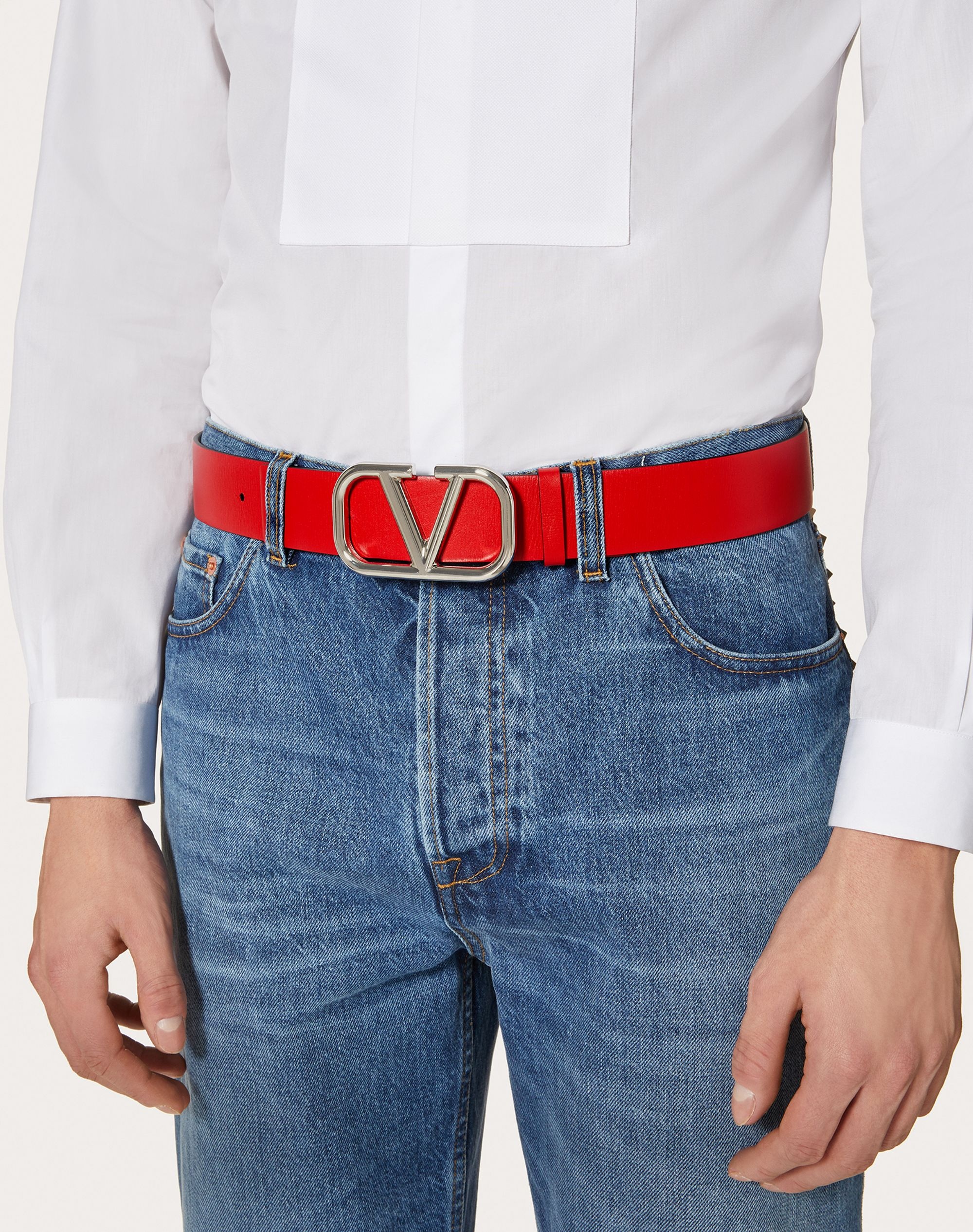 VLogo Signature Calfskin Belt - 5