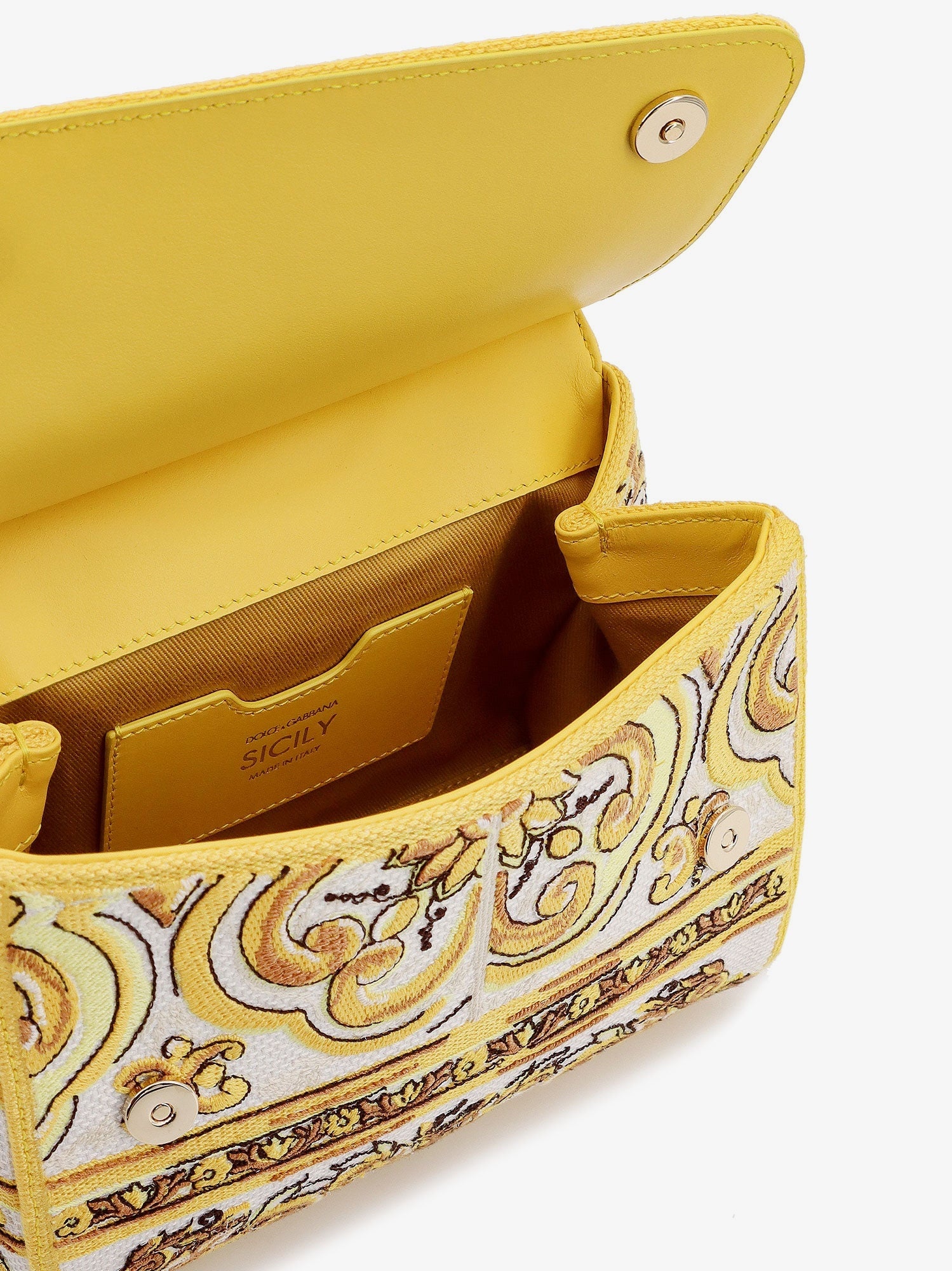 Dolce & Gabbana Woman Sicily Woman Yellow Handbags - 4