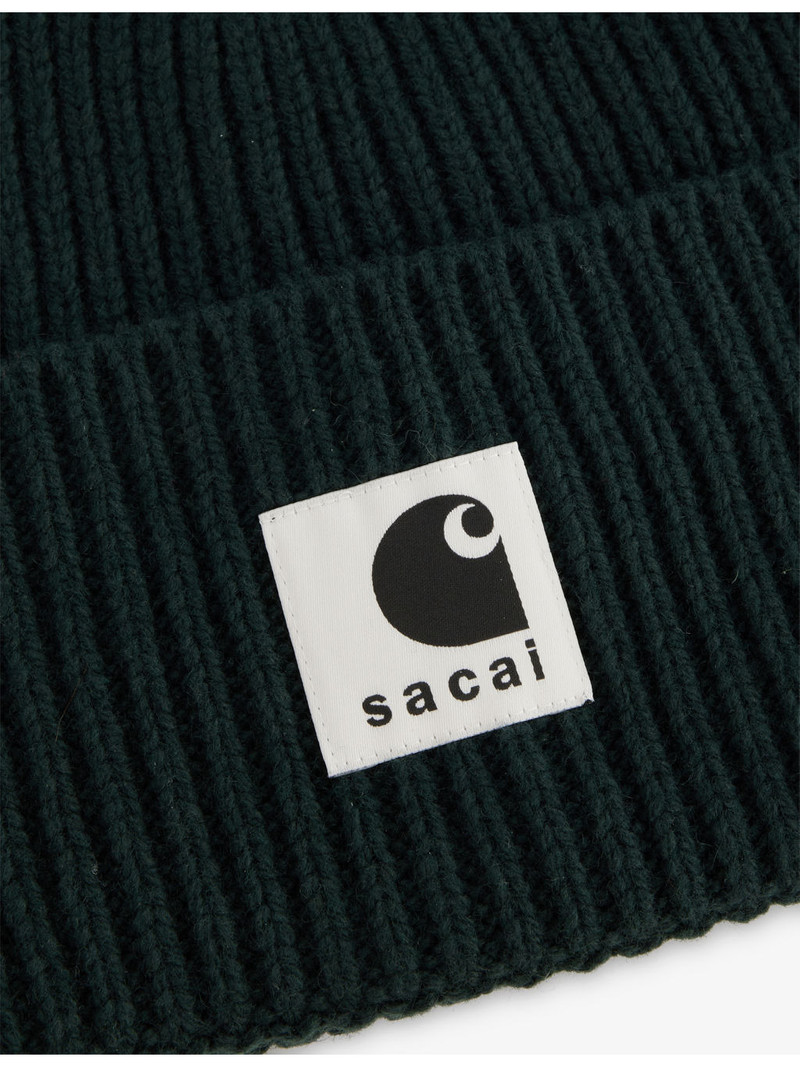 sacai Sacai X Carhartt Logo-Patch Wool-Blend Beanie outlook
