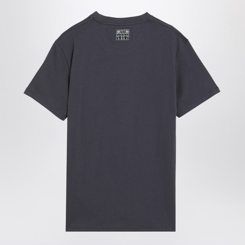 Fendi Slim-Fit Blue Cotton T-Shirt Men - 2