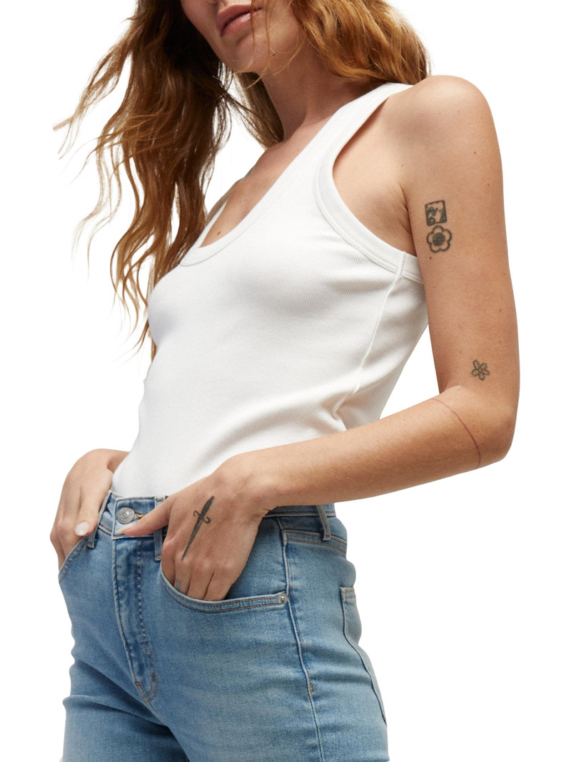 Women's Birke Cotton-Blend Tank - White 4