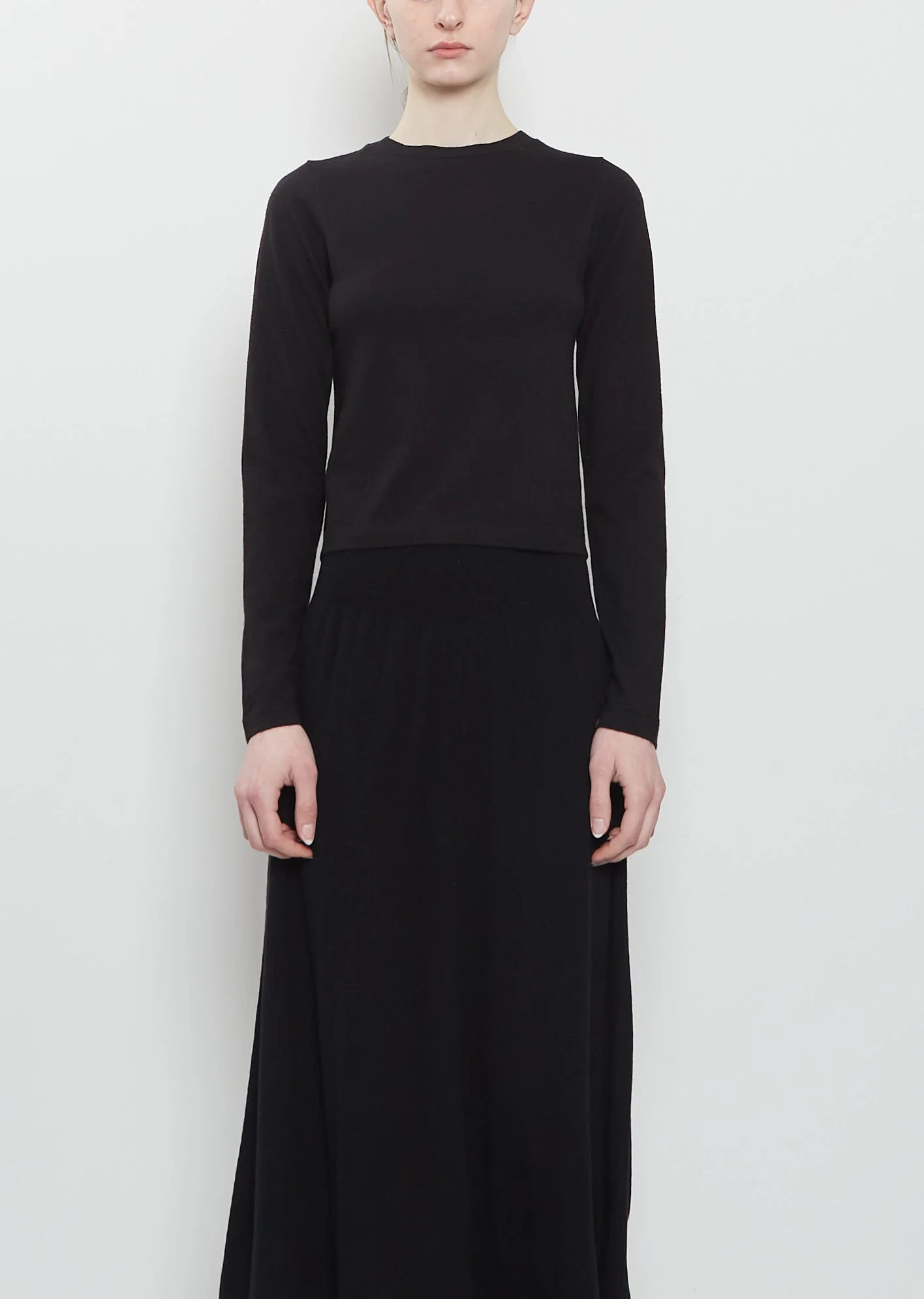n°451 Lisa Cotton Cashmere Top — Raven - 1