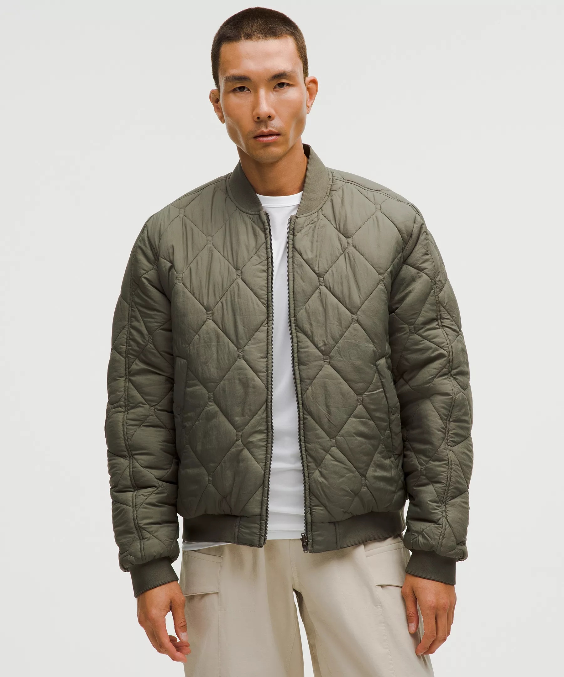 Men's Reversible Insulated Bomber Jacket - 7