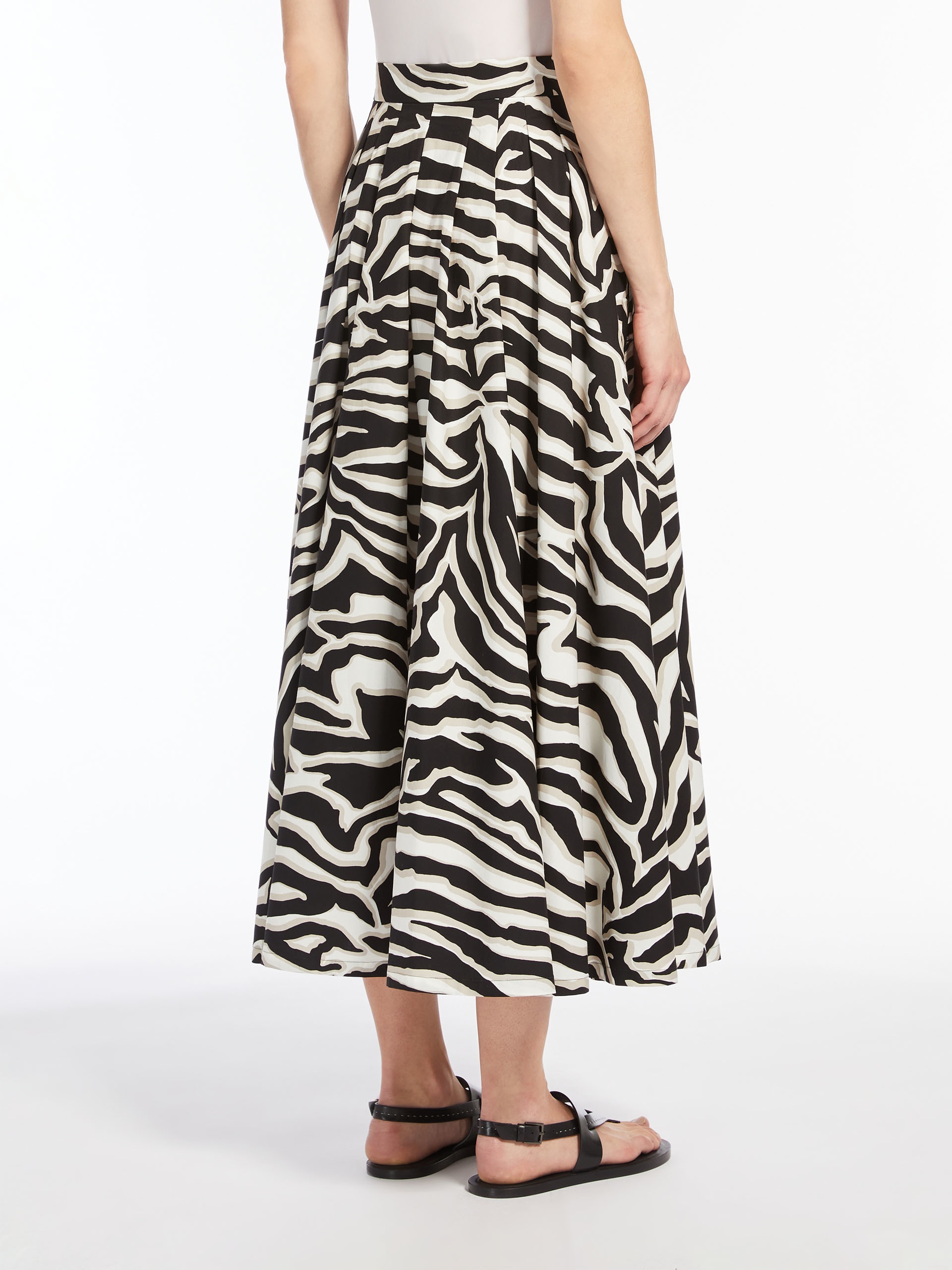NICHOLS Pleated printed cotton skirt - 4