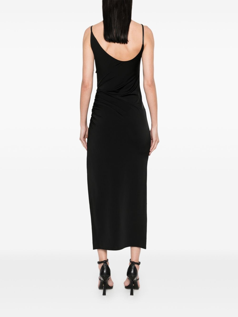 asymetrical buckled maxi dress - 4