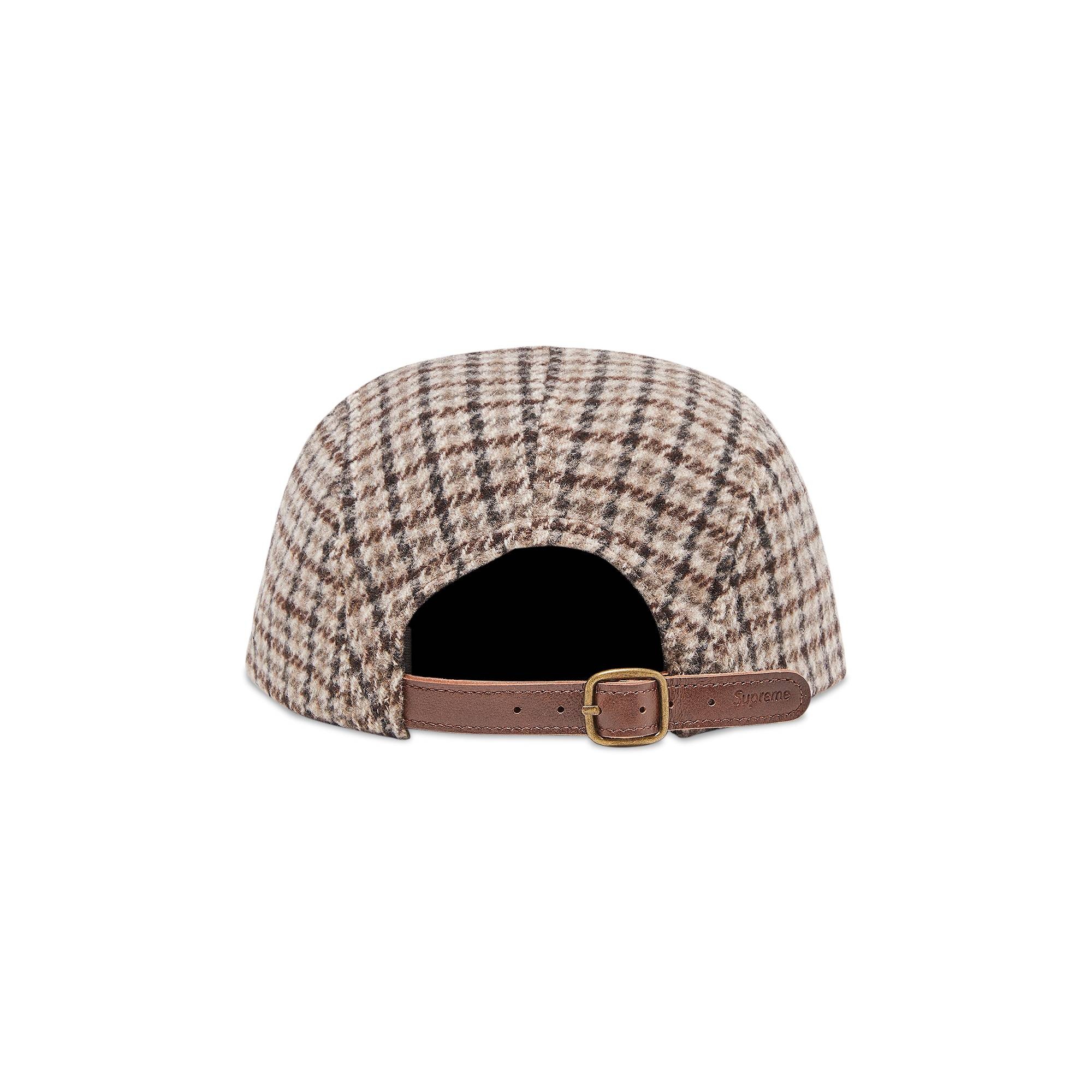 Supreme Houndstooth Wool Camp Cap 'Tan' - 4