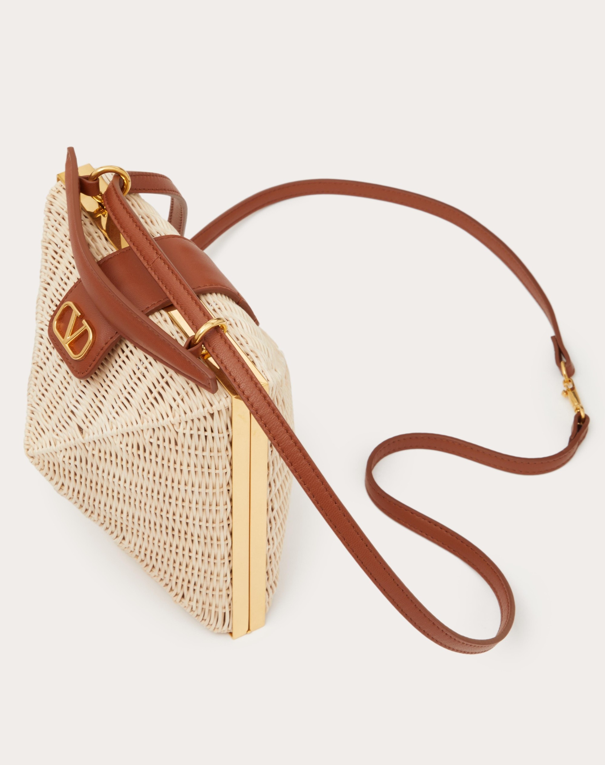STUDDED WICKER CLUTCH BAG - 6