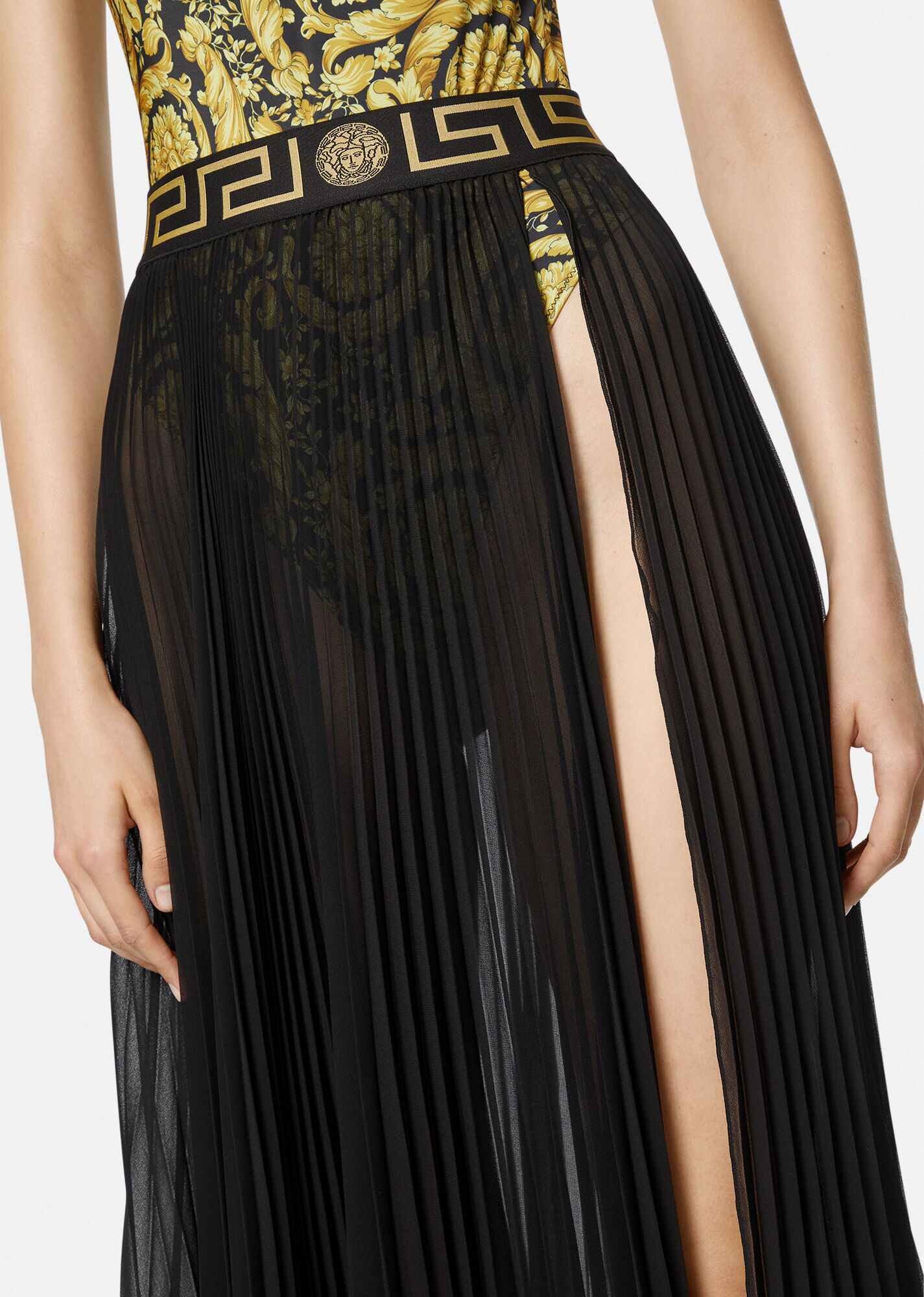Greca Border Pleated Pareo - 4