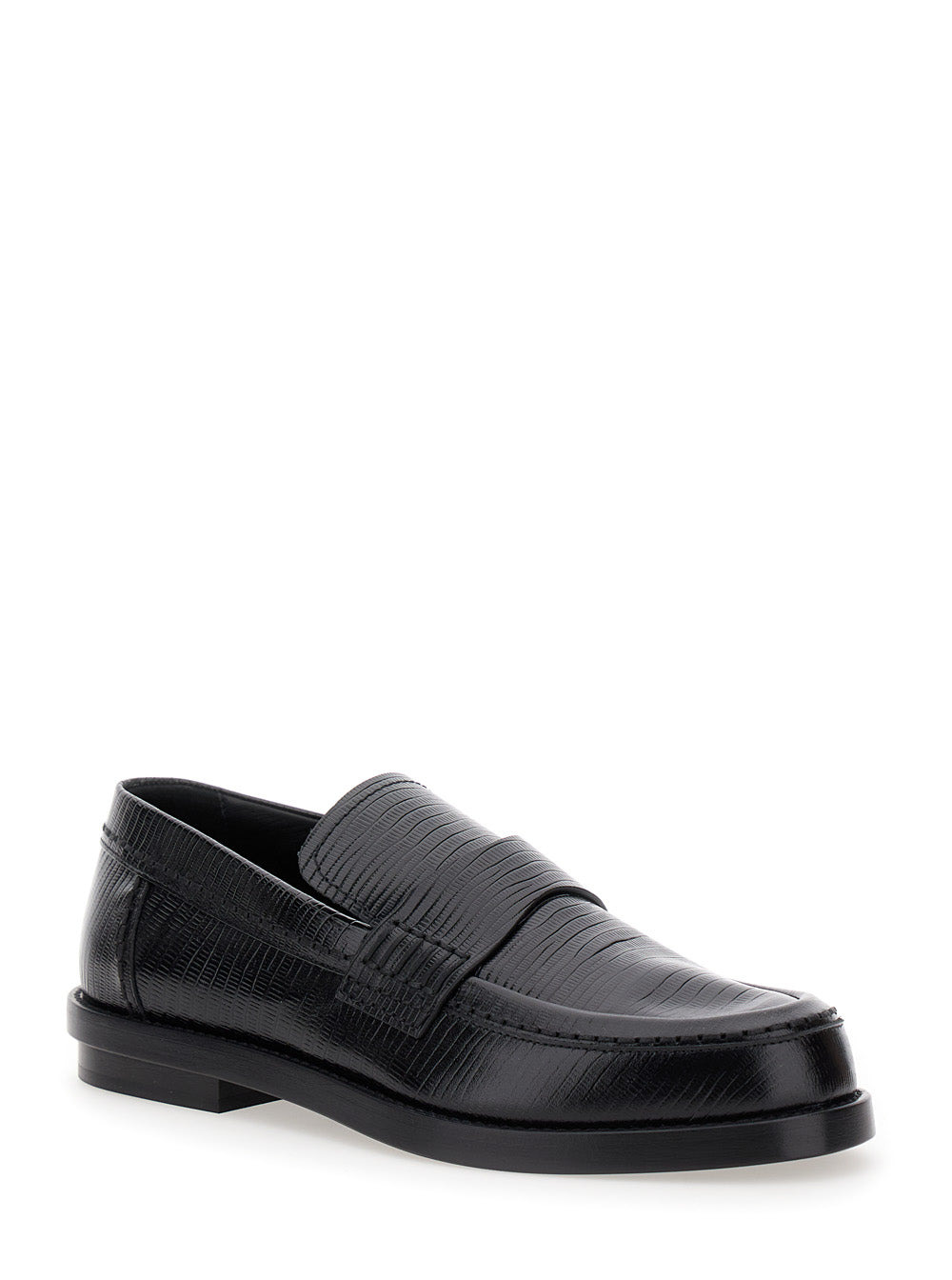 Alexander Mcqueen Men Black Slip-On Loafers In Leather Man - 2