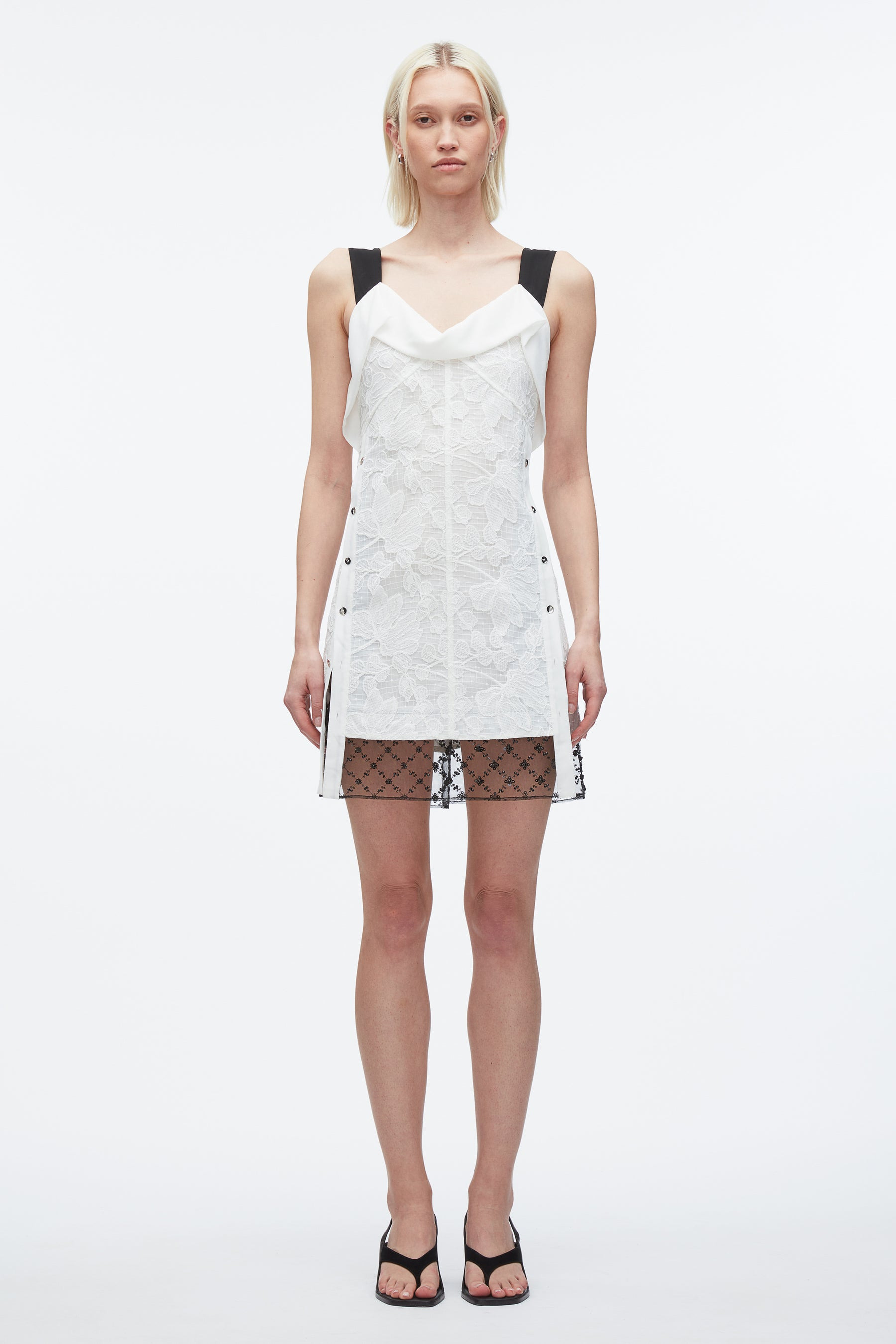 Corded Lace Mini Dress - 2