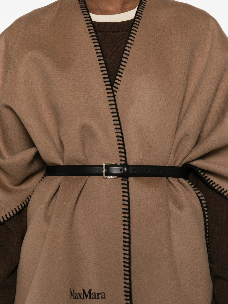 Max Mara Blanket-stitch Belted Poncho 3
