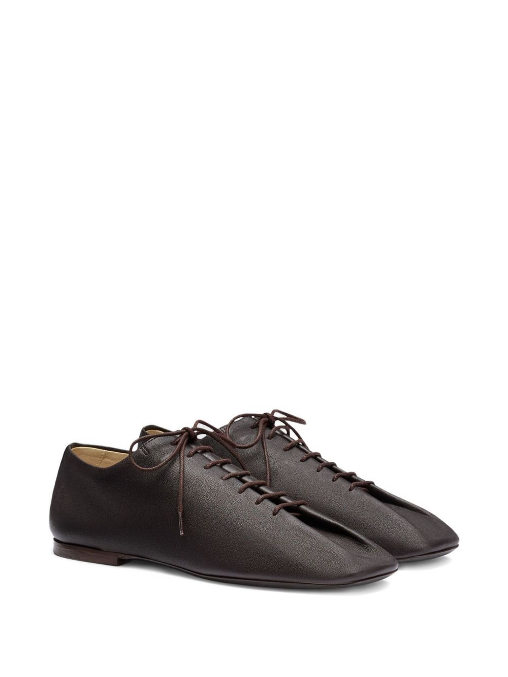 Souris folded leather lace-up derby - 2