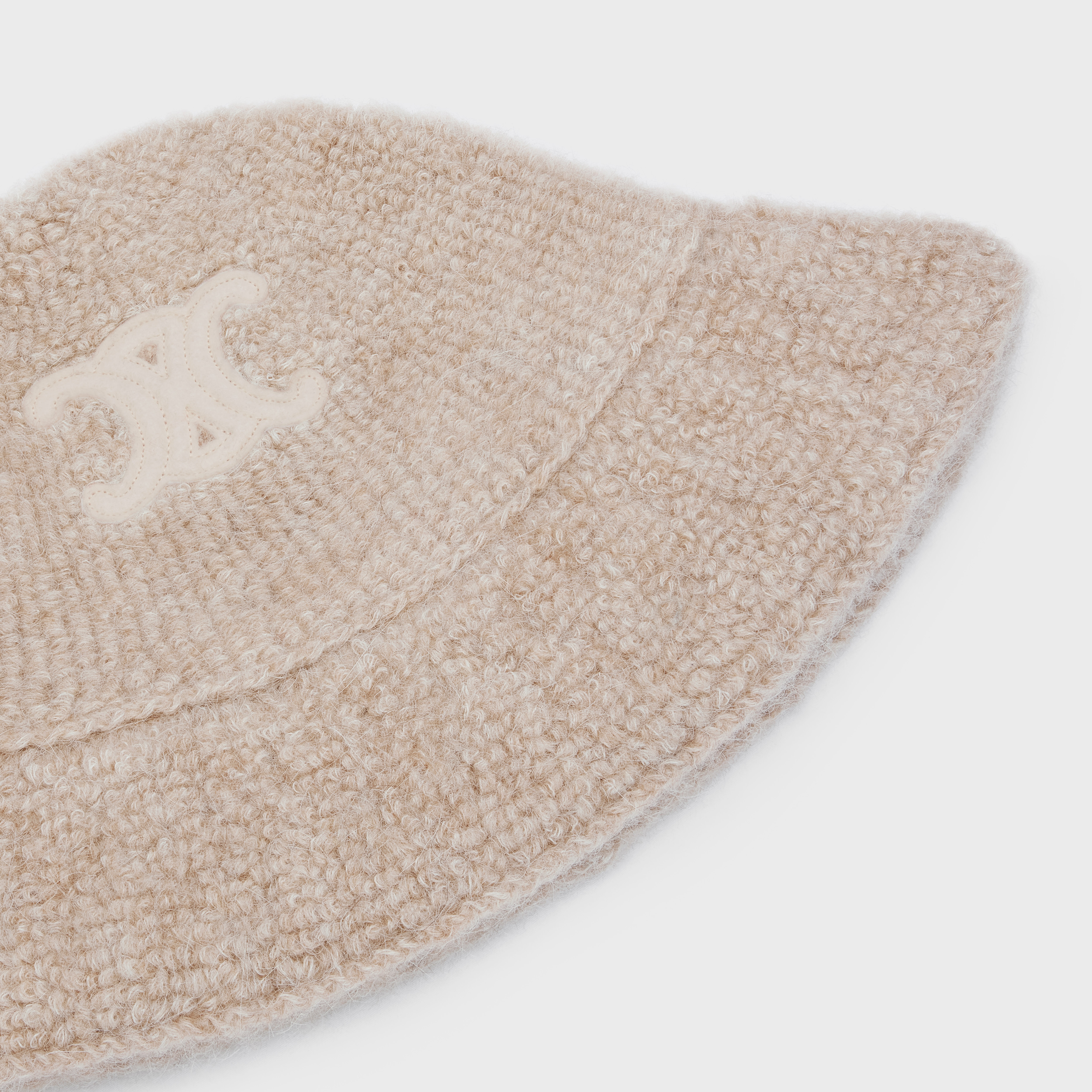 TRIOMPHE CLOCHE BUCKET HAT IN ALPACA WOOL - 3