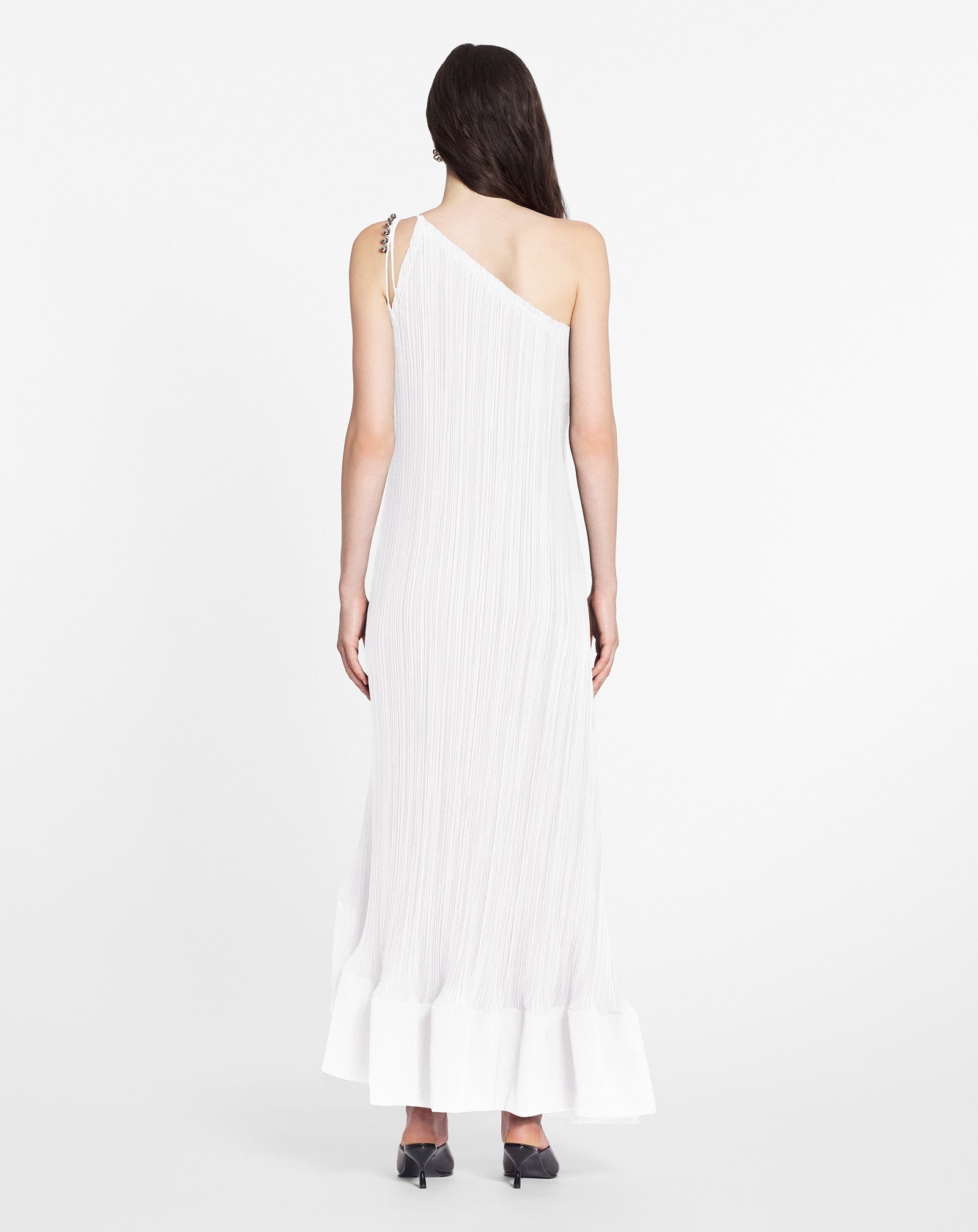 LONG ASYMMETRICAL PLEATED DRESS - 4