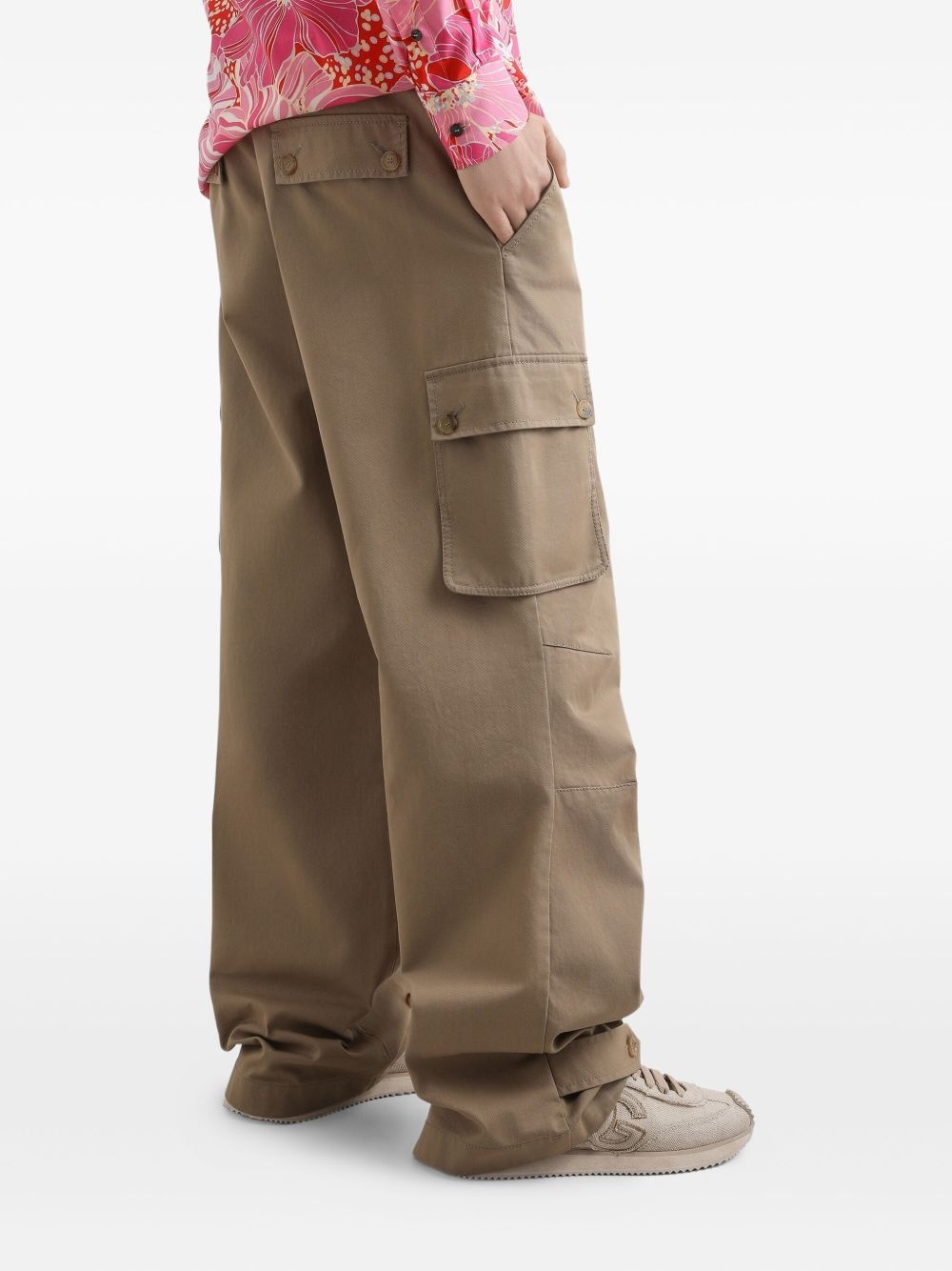 adjustable-ankles cargo pants - 4