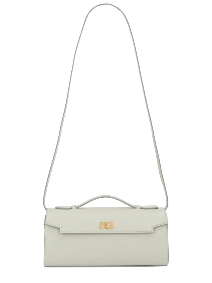 MORTIMER LEATHER CLUTCH BAG WITH SHOULDER STRAP - 1