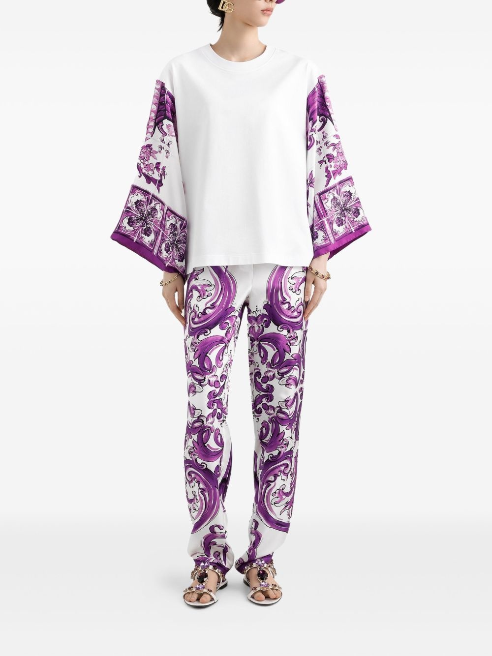 Majolica-print blouse - 2