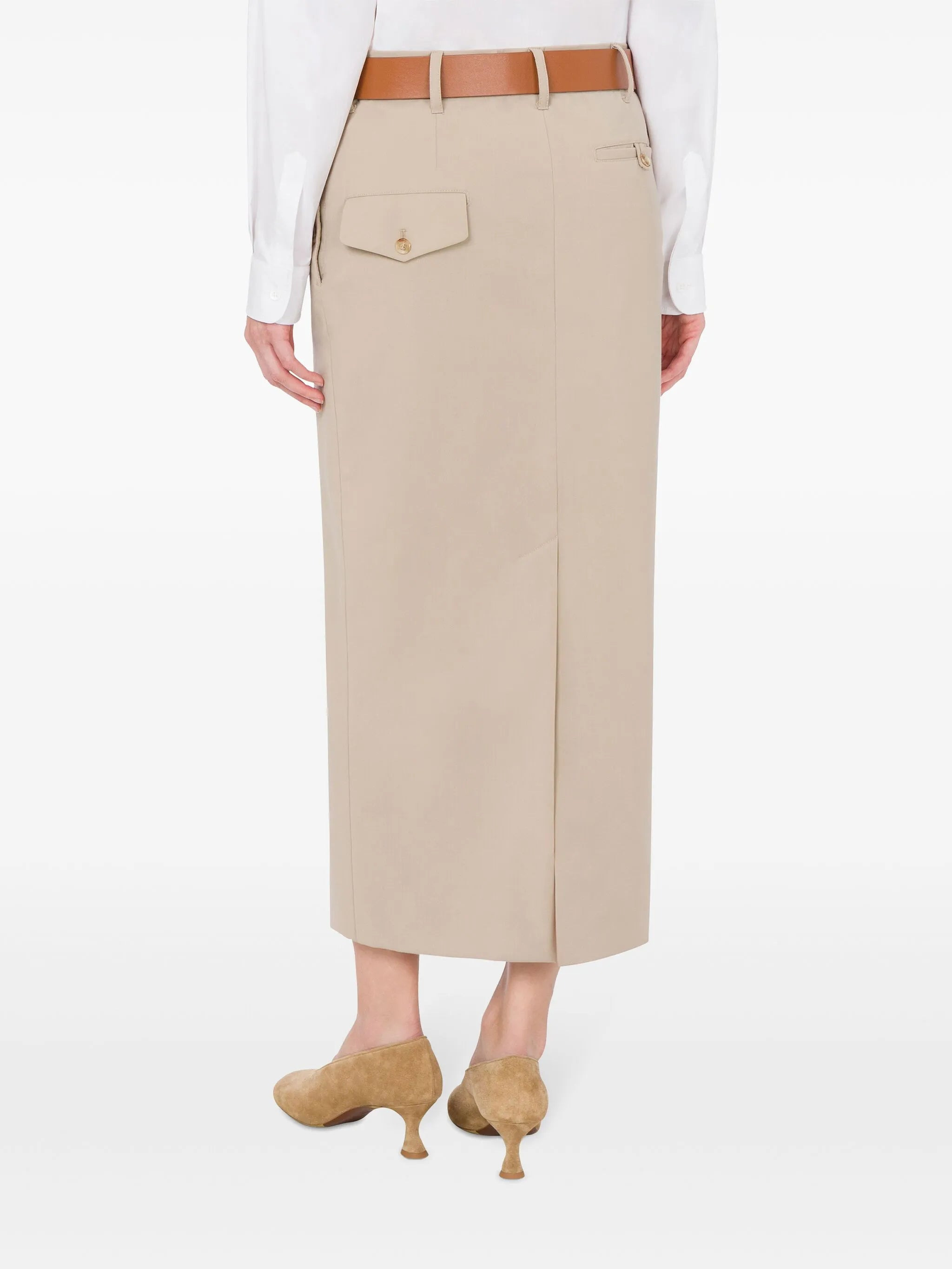 Belted Midi Skirt - 3