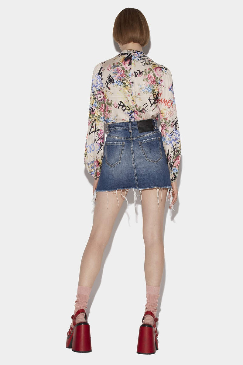 DSQUARED2 FRINGED MINI SKIRT outlook