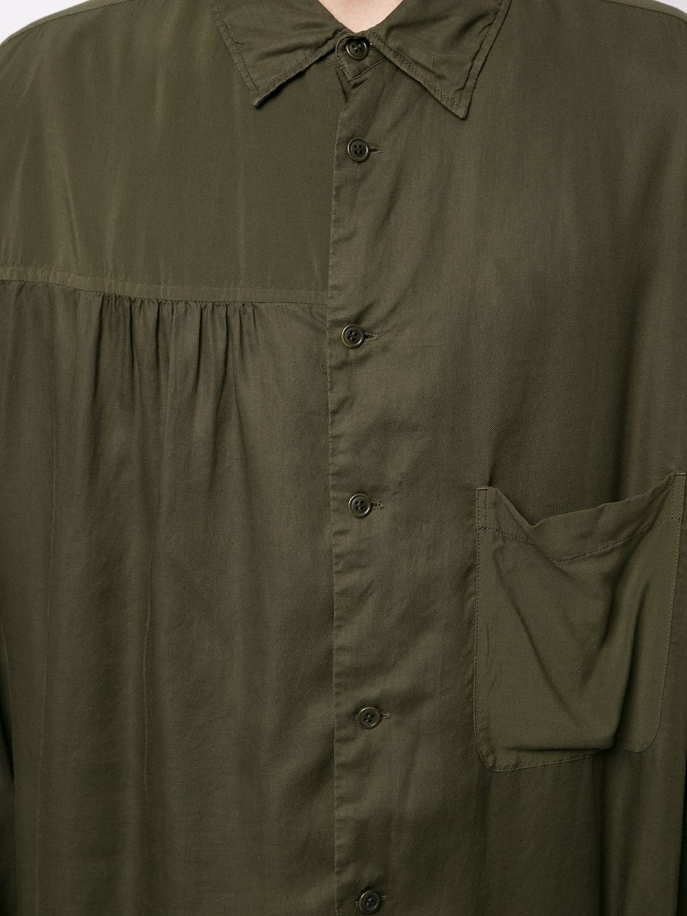 gathered-detail shirt - 5